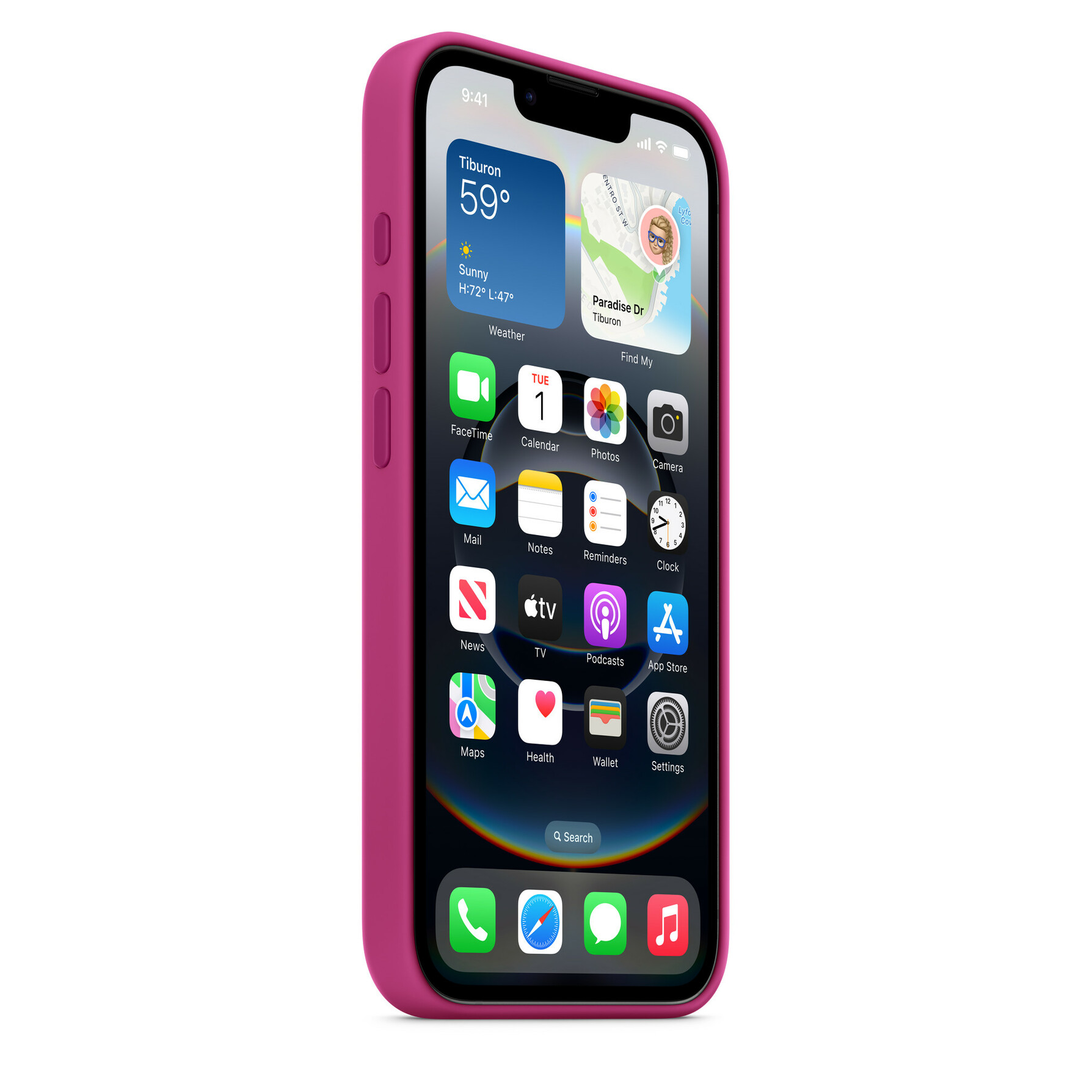 Zdjęcie do “Apple iPhone 16e Silicone Case – Fuchsia”.