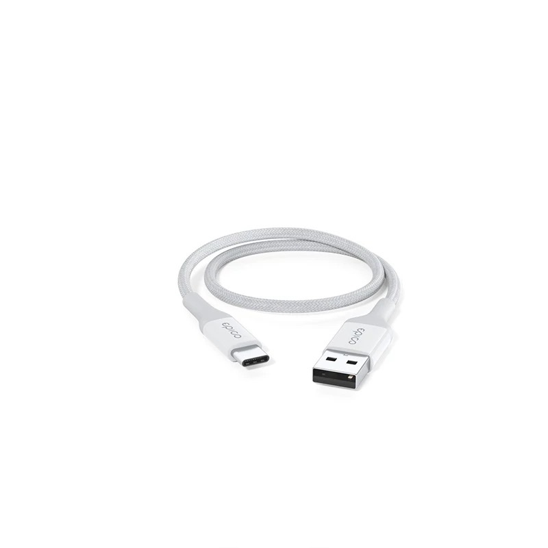 Zdjęcie do “Epico Braided USB-C to USB-A 0,3m biały - kabel USB-C”.