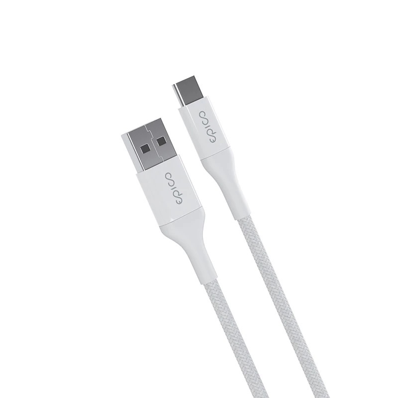 Zdjęcie do “Epico Braided USB-C to USB-A 0,3m biały - kabel USB-C”.