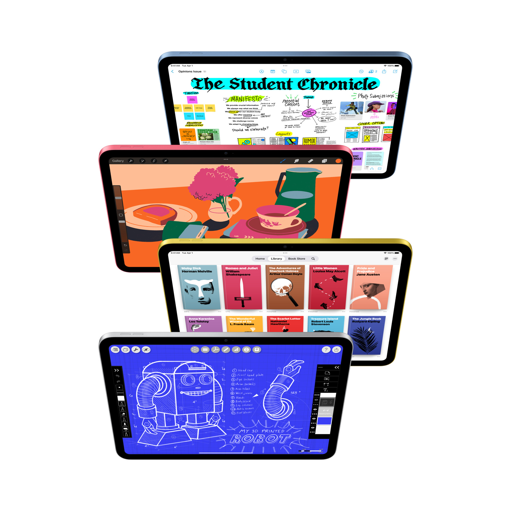 Zdjęcie do “Apple iPad 11" - czip A16 - Wi-Fi + Cellular - 256GB - Żółty”.