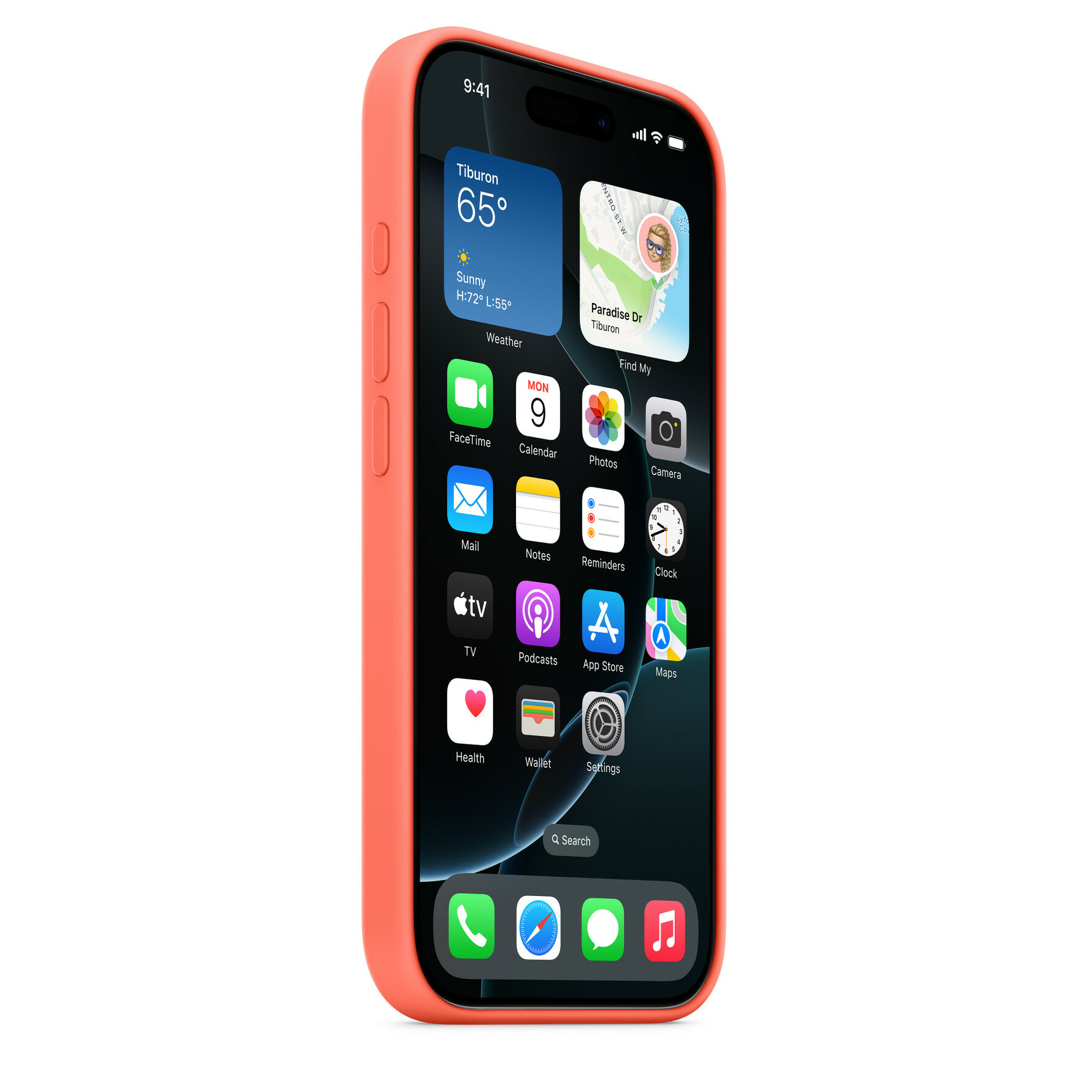Zdjęcie do “Apple iPhone 16 Pro Silicone Case with MagSafe - Tangerine”.