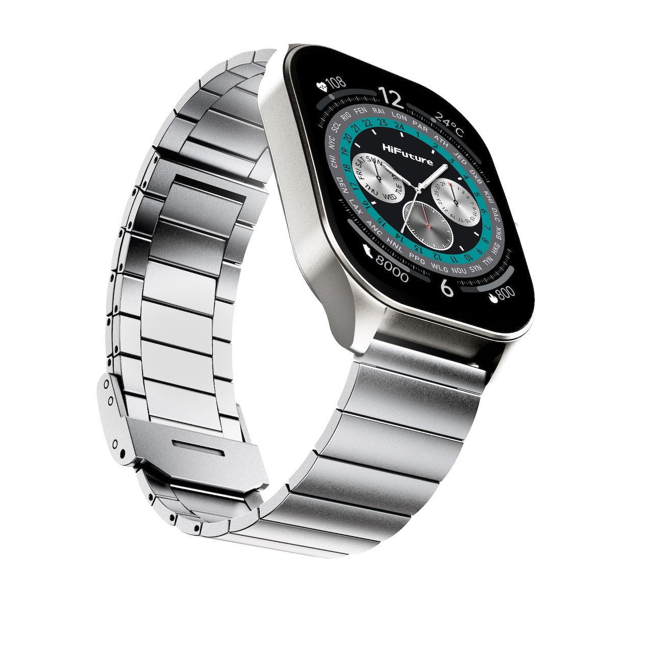Zdjęcie do “HiFuture FutureFit APEX srebrny - smartwatch”.