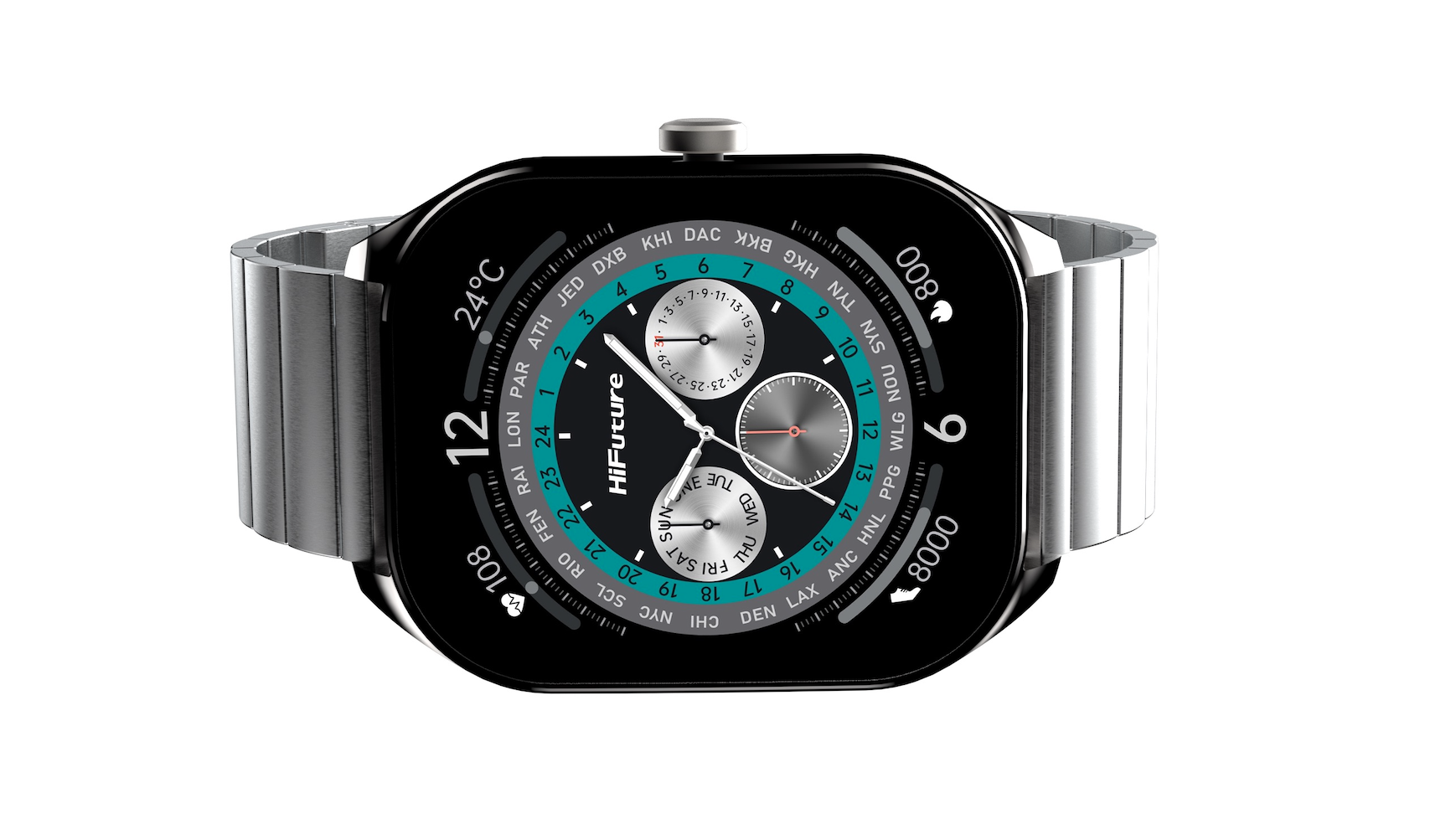 Zdjęcie do “HiFuture FutureFit APEX srebrny - smartwatch”.