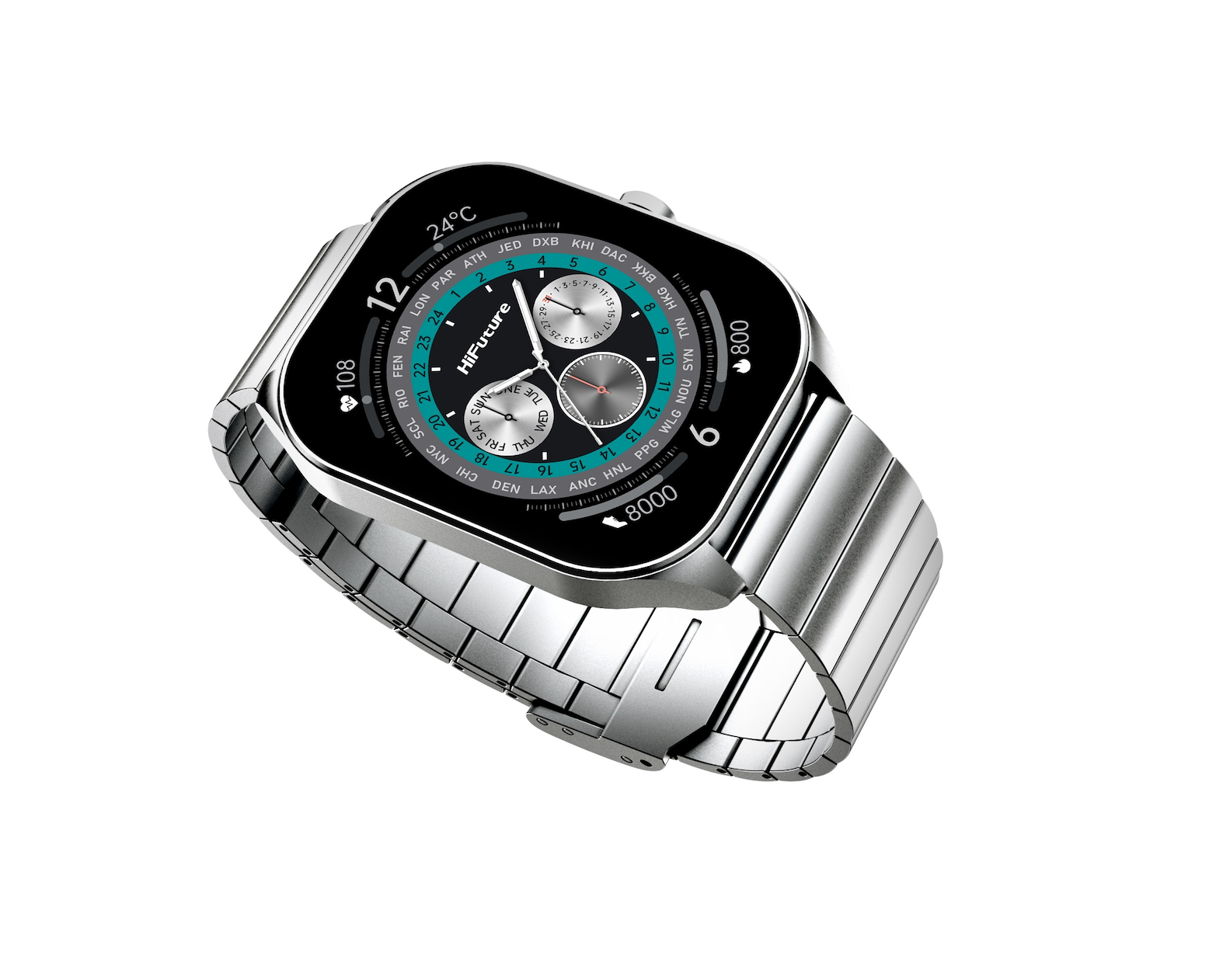 Zdjęcie do “HiFuture FutureFit APEX srebrny - smartwatch”.