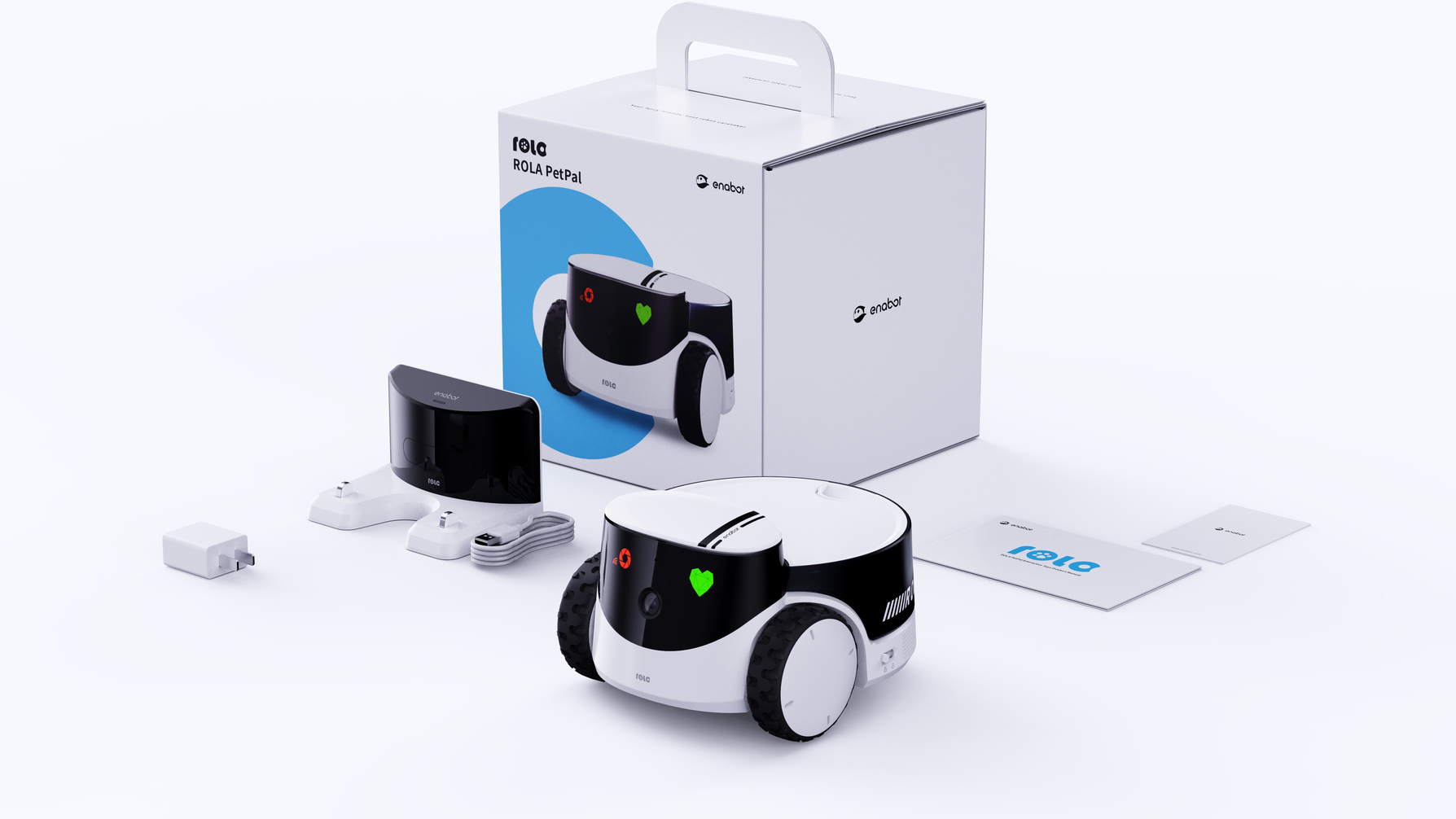 Zdjęcie do “EnaBot Rola PetPal - robot z kamerą dla psów i kotów”.