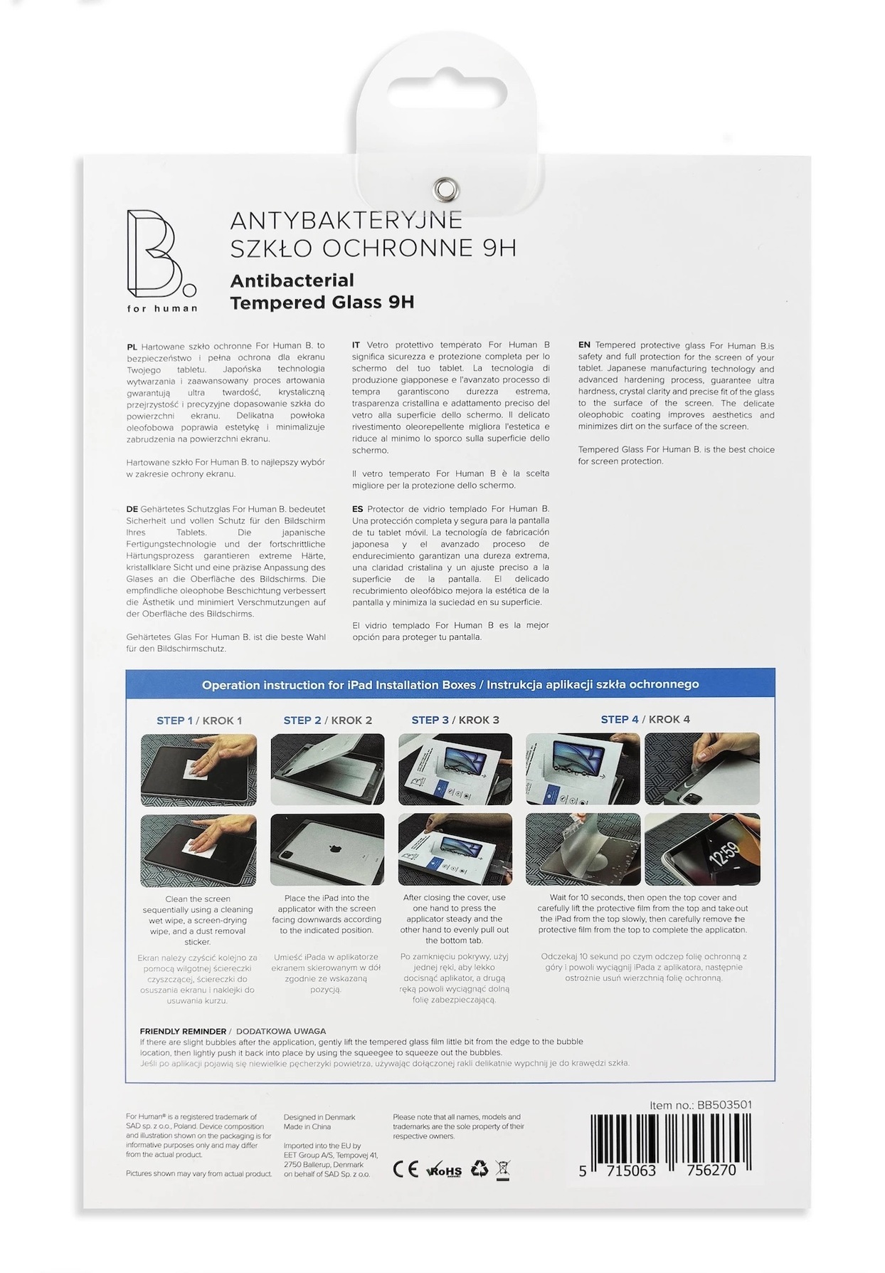 Zdjęcie do “B.Safe Tempered Glass iPad Air 10,9" (2020-2022) / iPad Air 11" (2024-2025) - szkło ochronne”.