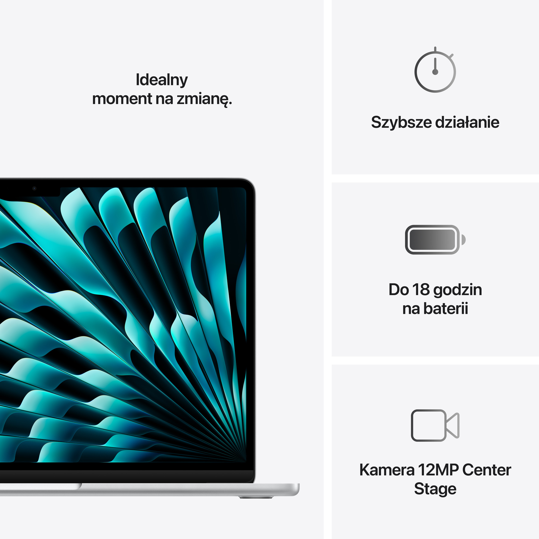 Zdjęcie do “Apple MacBook Air 13", 10-rdzeniowy procesor M4 (GPU 10 rdzeni), RAM 16 GB, dysk 512 GB SSD, 35 W - Srebrny”.
