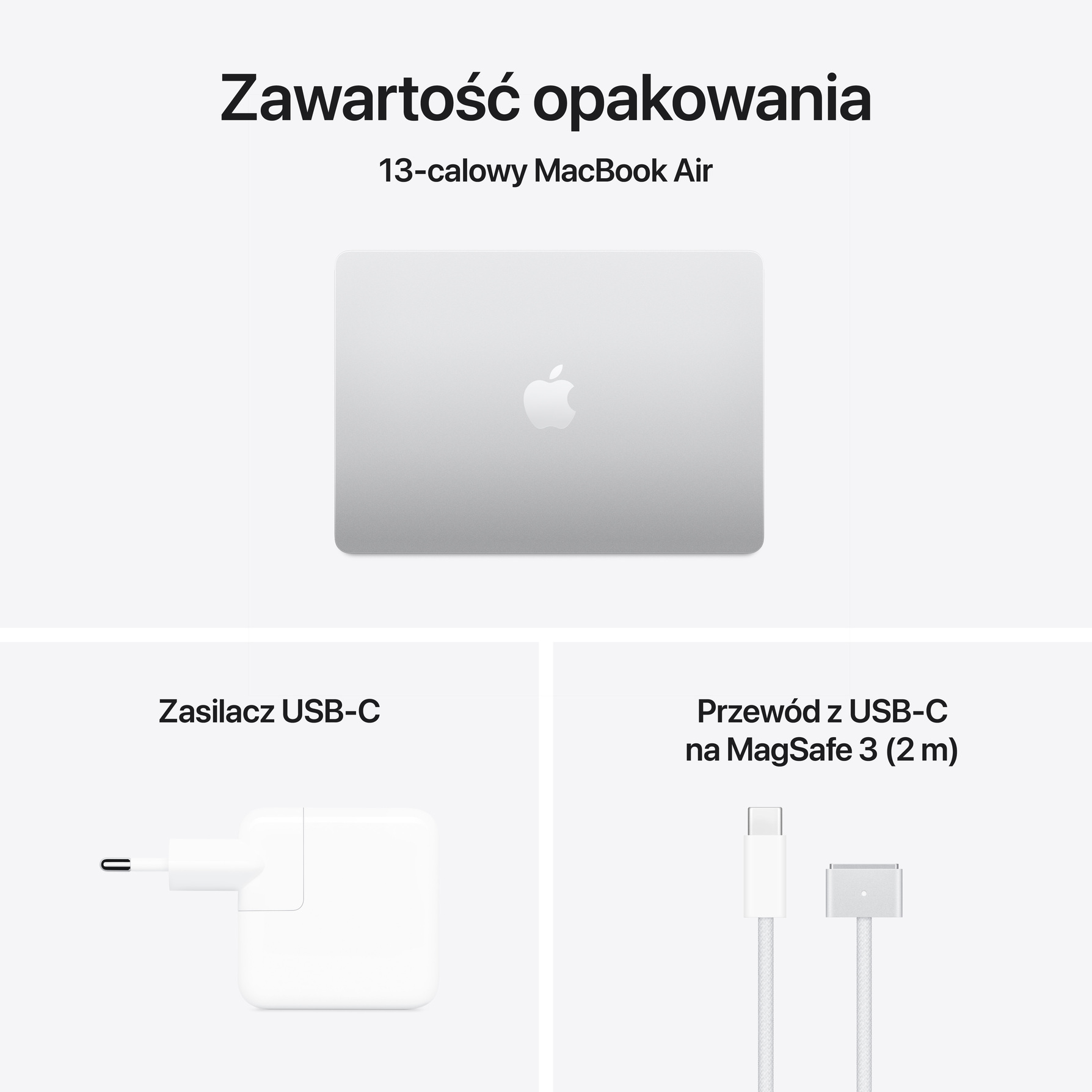 Zdjęcie do “Apple MacBook Air 13", 10-rdzeniowy procesor M4 (GPU 10 rdzeni), RAM 16 GB, dysk 512 GB SSD, 35 W - Srebrny”.