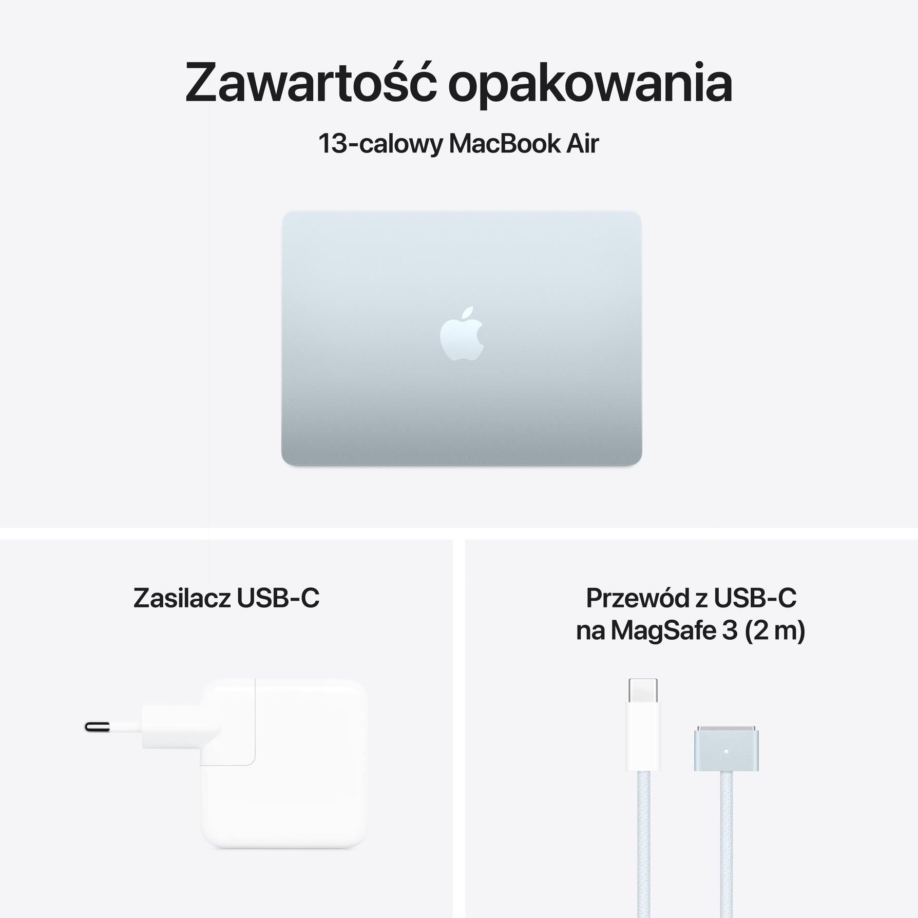Zdjęcie do “Apple MacBook Air 13", 10-rdzeniowy procesor M4 (GPU 10 rdzeni), RAM 16 GB, dysk 512 GB SSD, 35 W - Błękitny”.