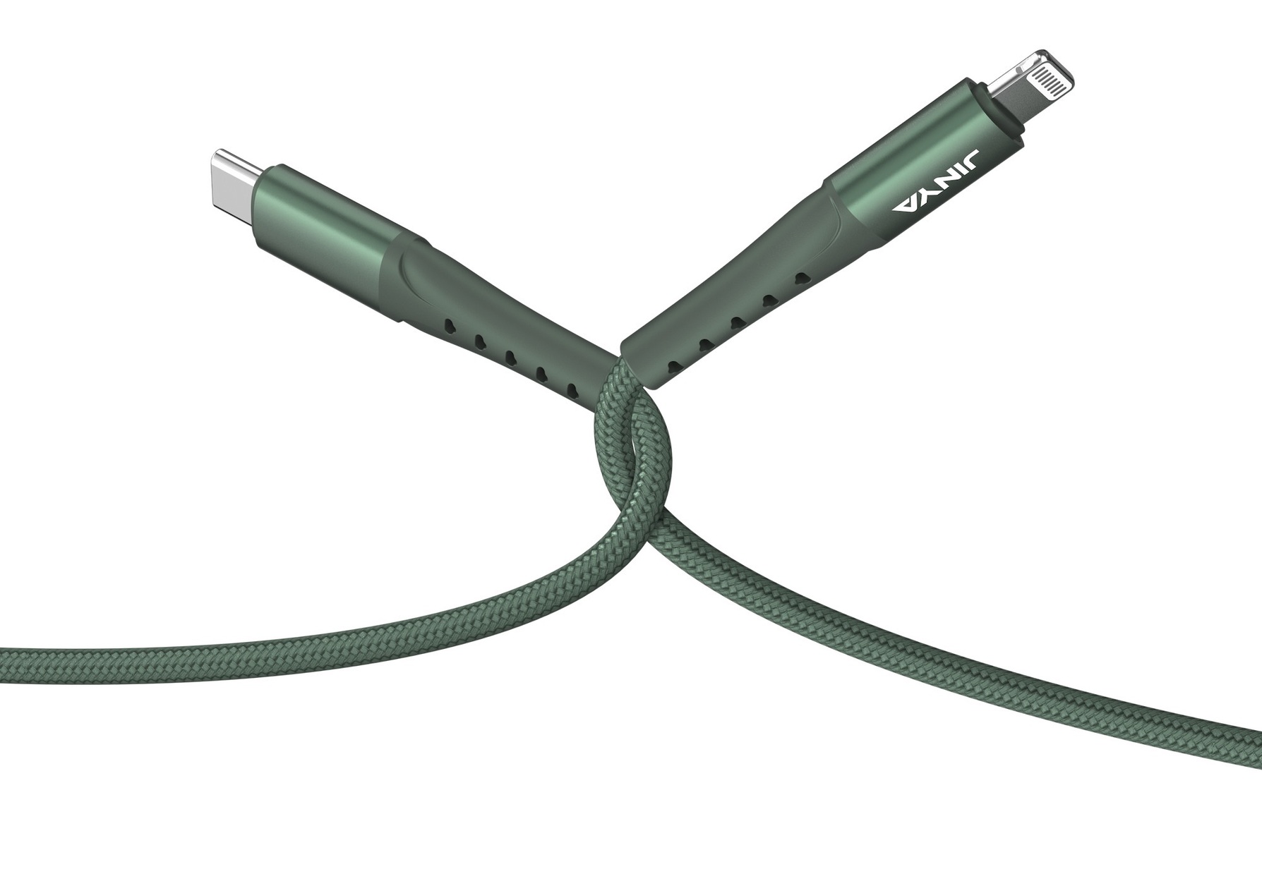 Zdjęcie do “JINYA TechLink 1M USB-C Lightning Green - kabel lightning”.