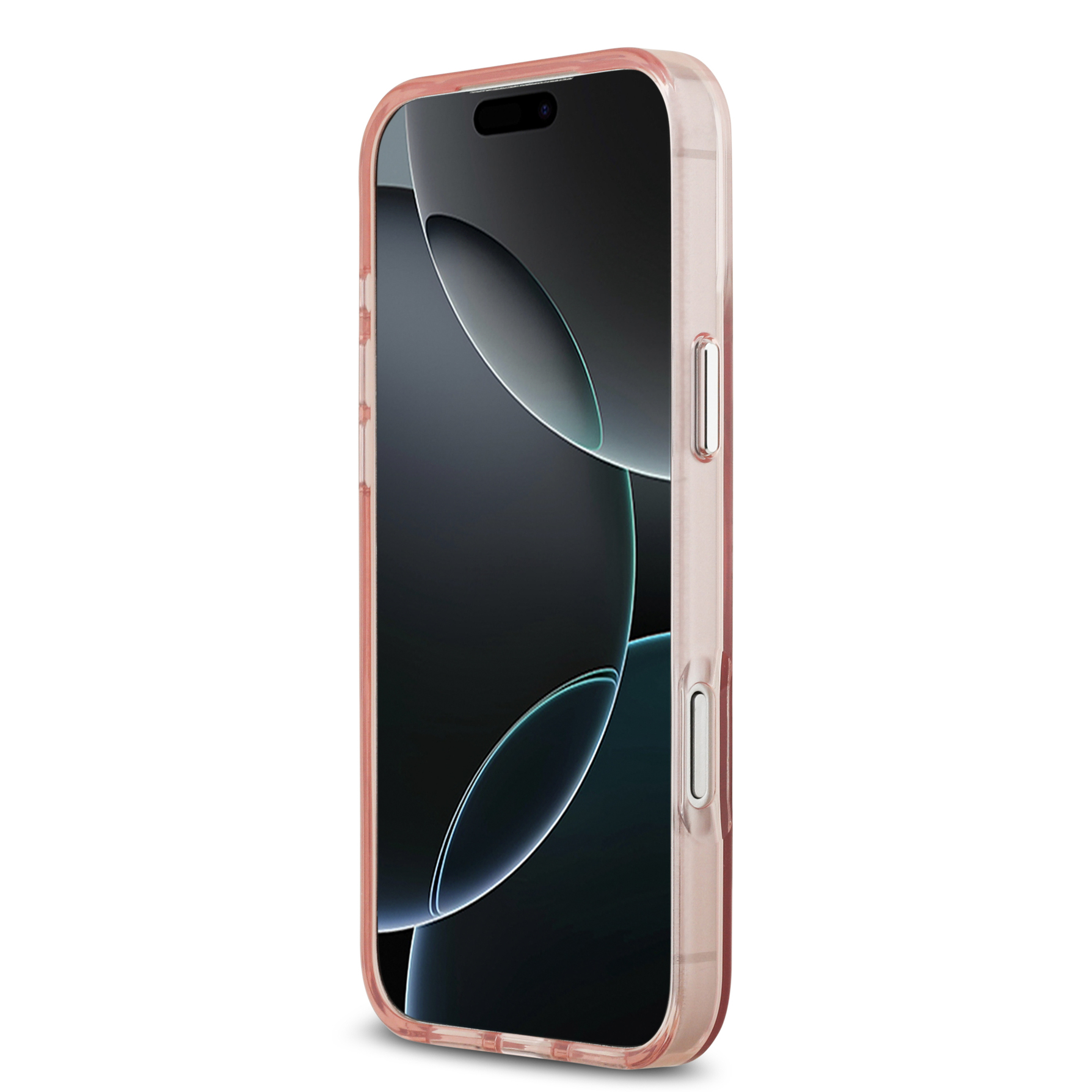 Zdjęcie do “Guess IML Gradient Triangle Logo MagSafe różowy - etui iPhone 17 Pro Max”.