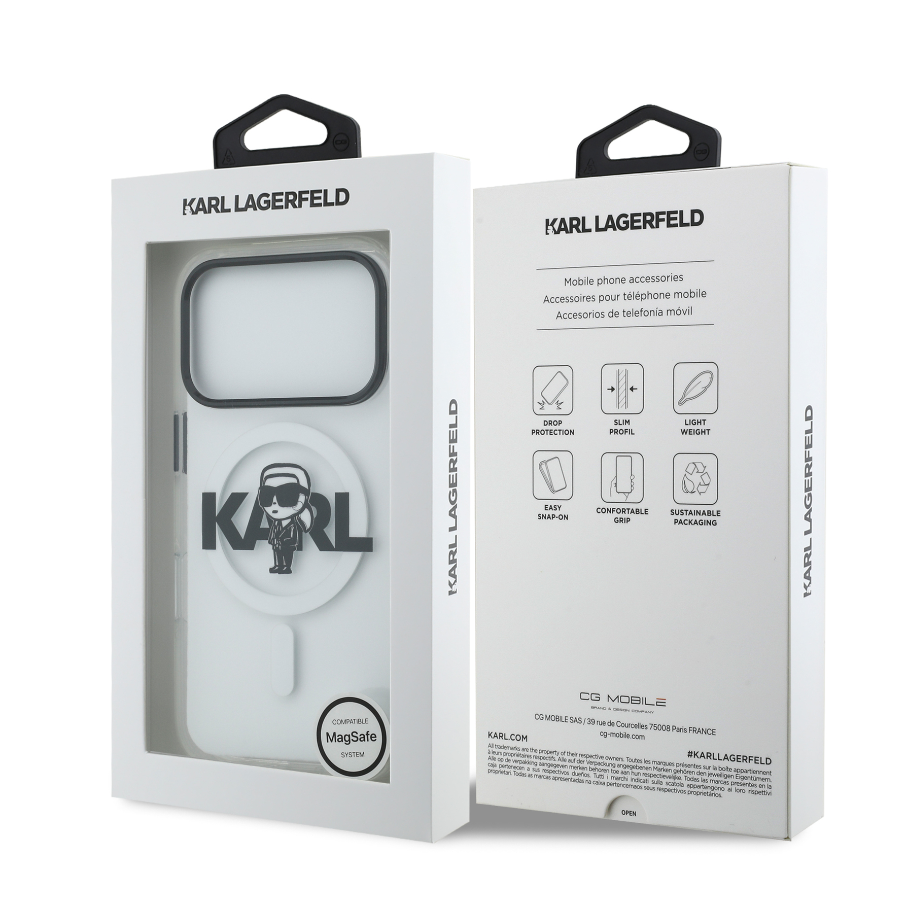 Zdjęcie do “Karl Lagerfeld IML Karl Sketch MagSafe przezroczysty - etui iPhone 17 Pro”.