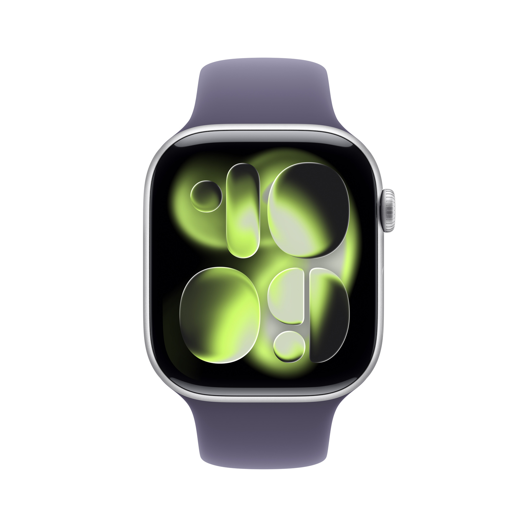 Zdjęcie do “Apple Watch Series 11 GPS 42mm Silver Aluminium Case with Purple Fog Sport Band - M/L”.