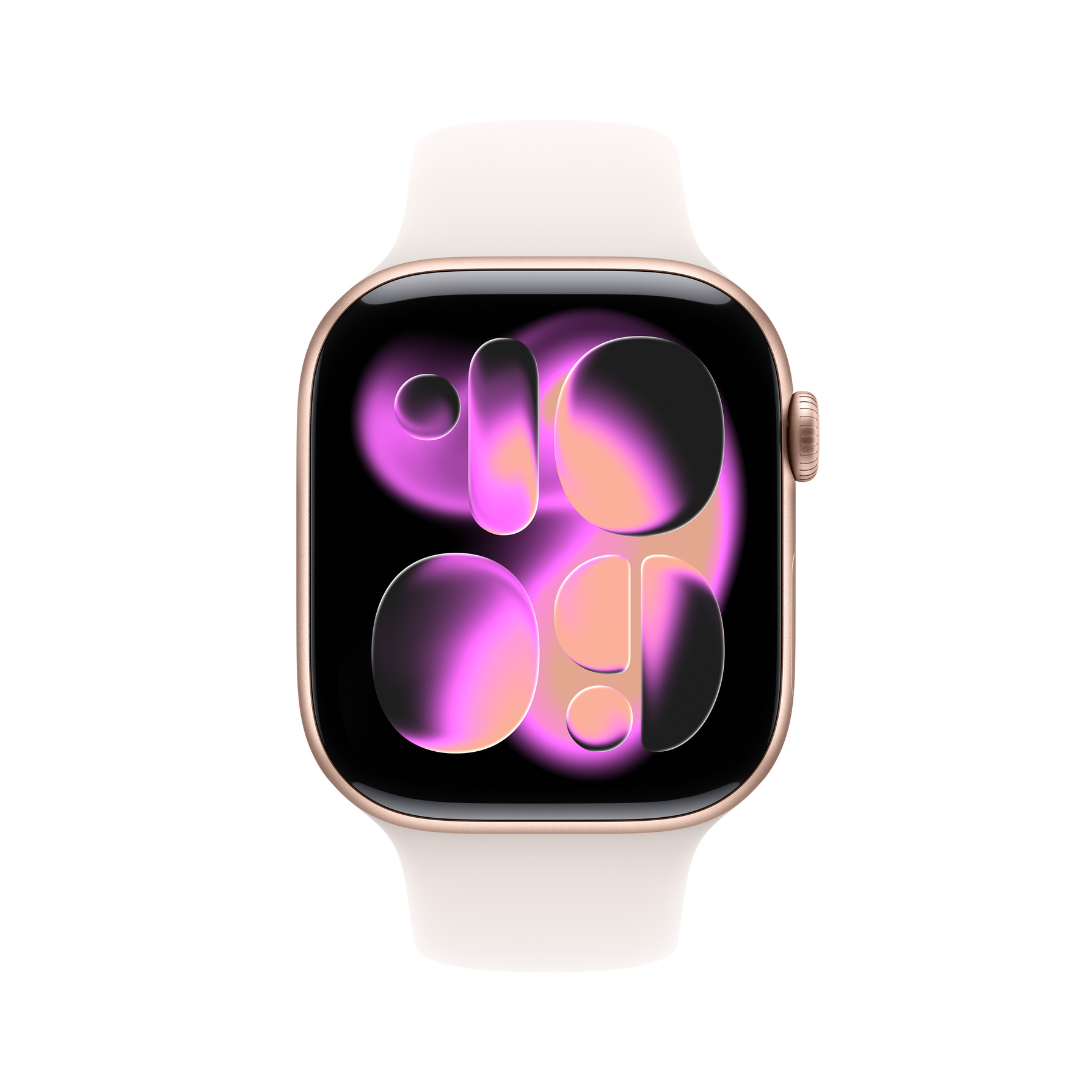 Zdjęcie do “Apple Watch Series 11 GPS 42mm Rose Gold Aluminium Case with Light Blush Sport Band - S/M”.