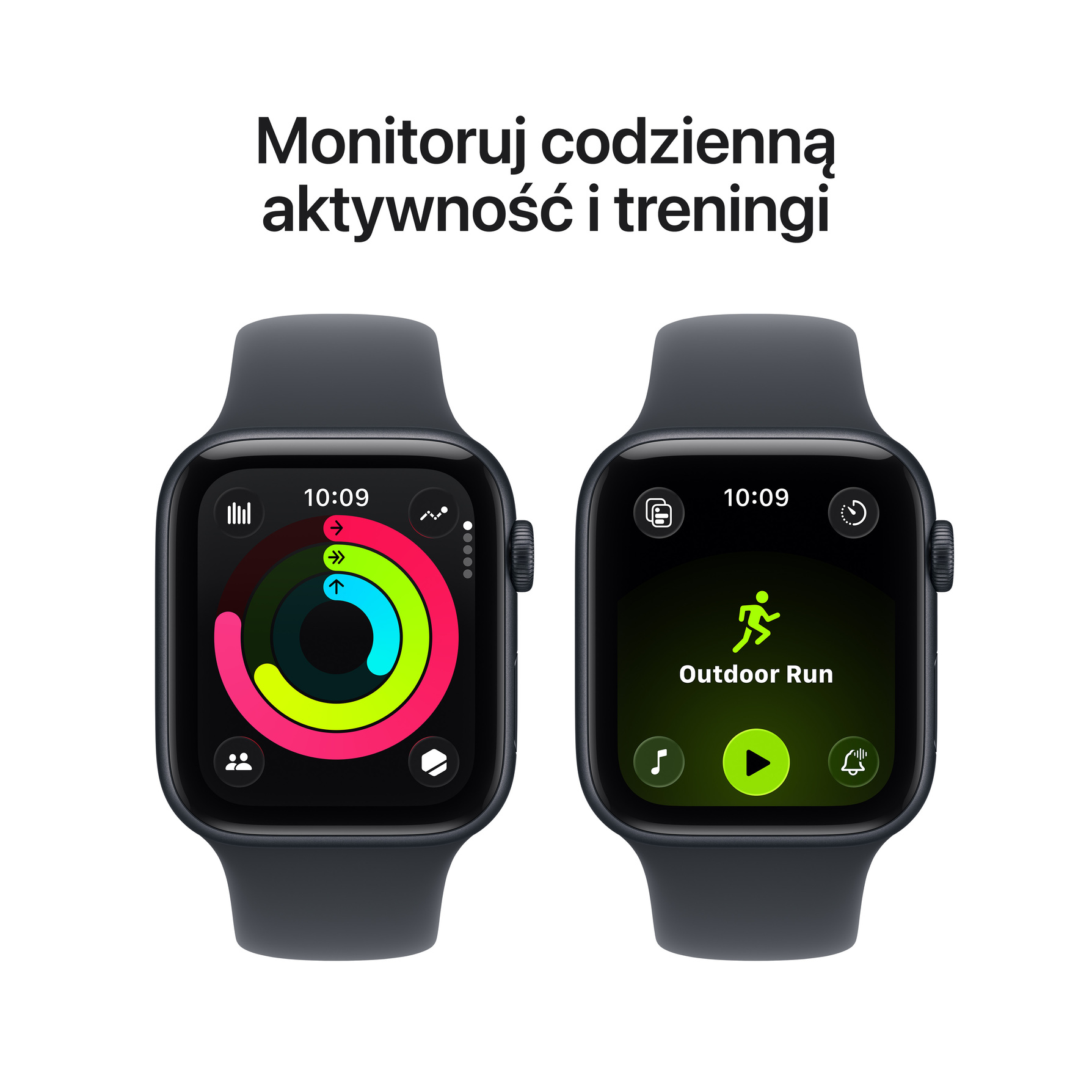 Zdjęcie do “Apple Watch SE 3 GPS + Cellular 44mm Midnight Aluminium Case with Midnight Sport Band - M/L”.