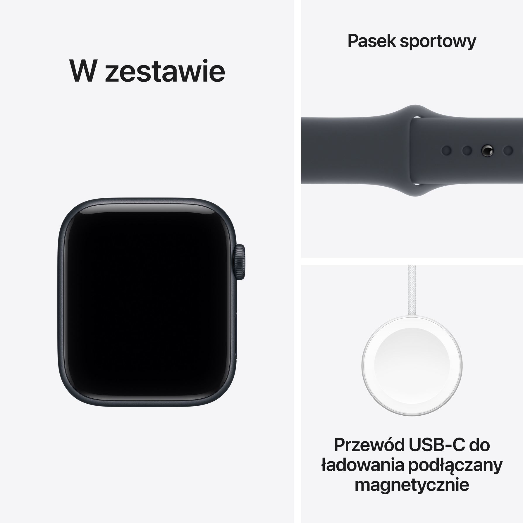 Zdjęcie do “Apple Watch SE 3 GPS + Cellular 40mm Midnight Aluminium Case with Midnight Sport Band - M/L”.