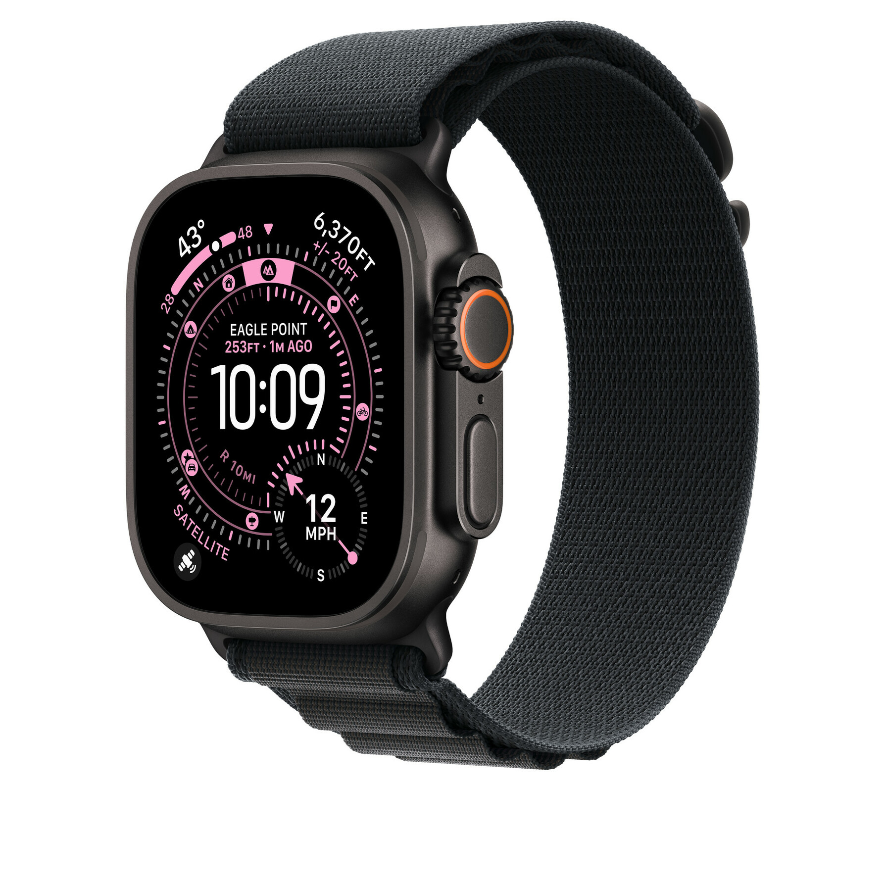 Zdjęcie do “Apple 49mm Black Alpine Loop - Medium - Black Titanium Finish”.