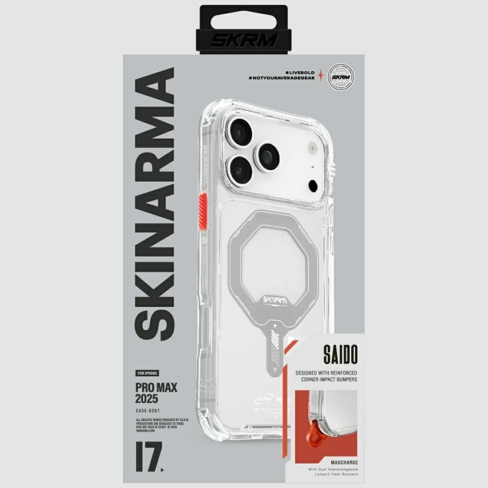 Zdjęcie do “Skinarma Saido MagSafe przezroczysty - etui iPhone 17 Pro Max”.