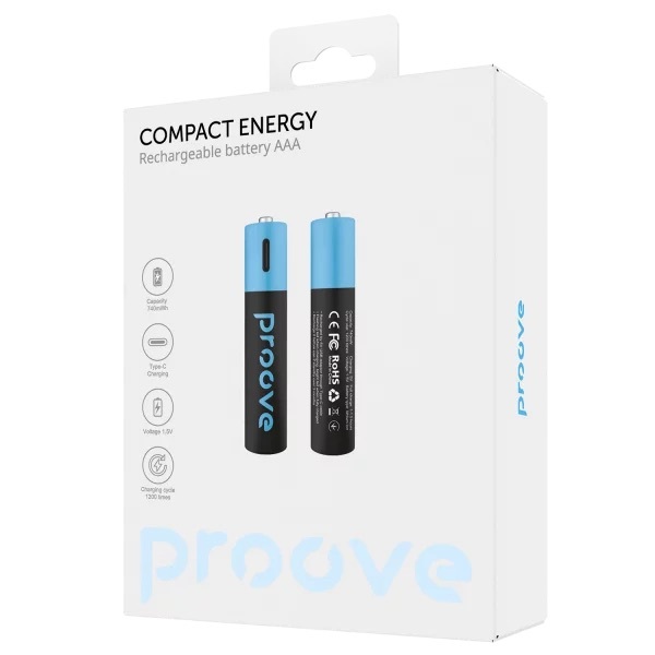 Zdjęcie do “Proove Akumulatorki AAA 740mWh 2szt czarny - akumulatorki”.