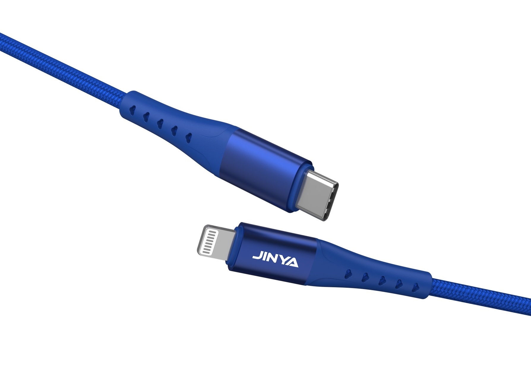 Zdjęcie do “JINYA TechLink 1M USB-C Lightning Blue - kabel lightning”.