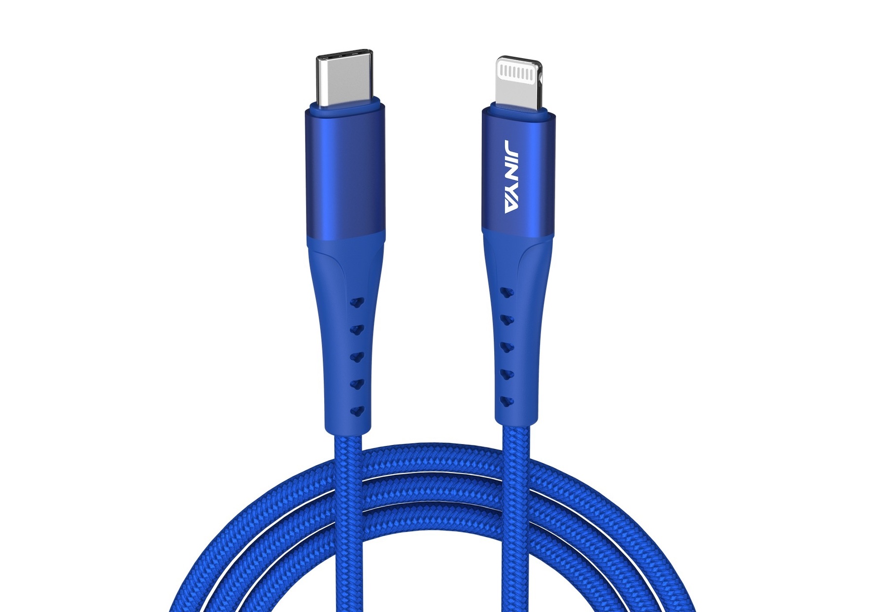 Zdjęcie do “JINYA TechLink 1M USB-C Lightning Blue - kabel lightning”.