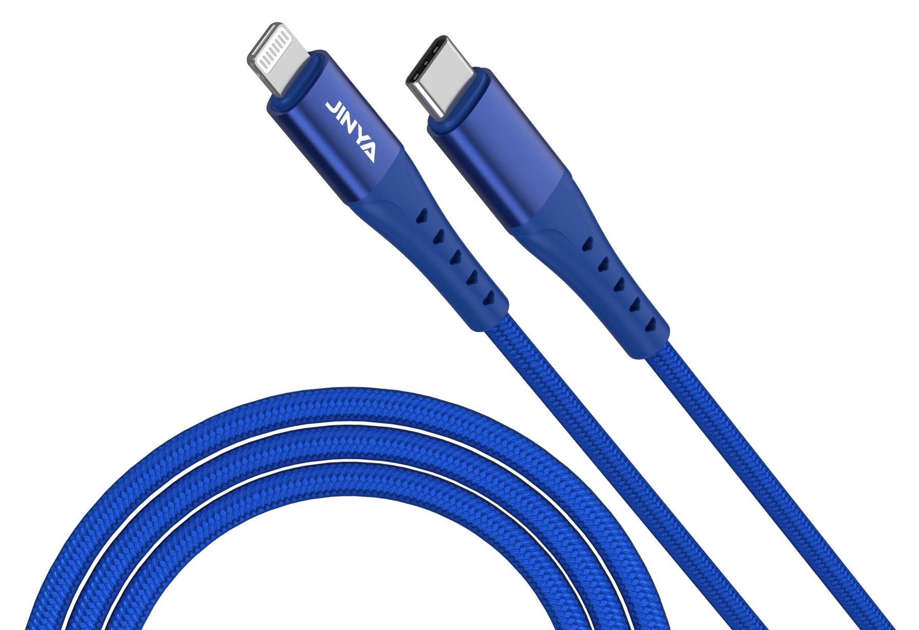 Zdjęcie do “JINYA TechLink 1M USB-C Lightning Blue - kabel lightning”.