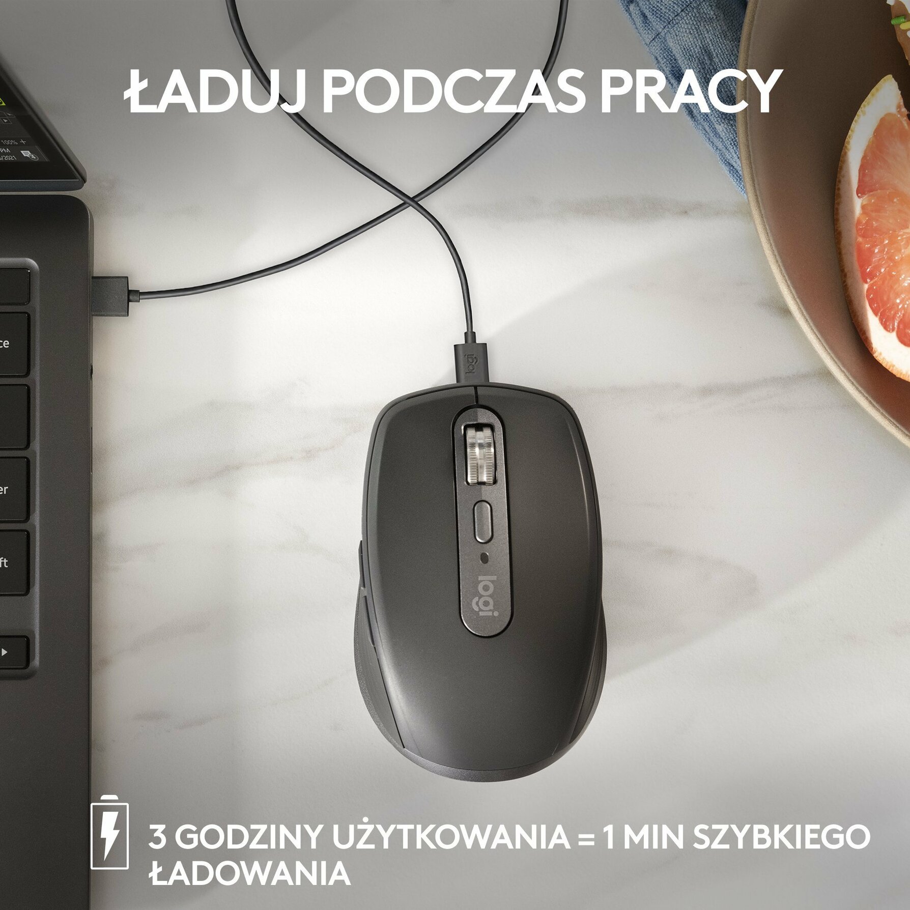 Zdjęcie do “Logitech MX Anywhere 3S Graphite - myszka bezprzewodowa”.