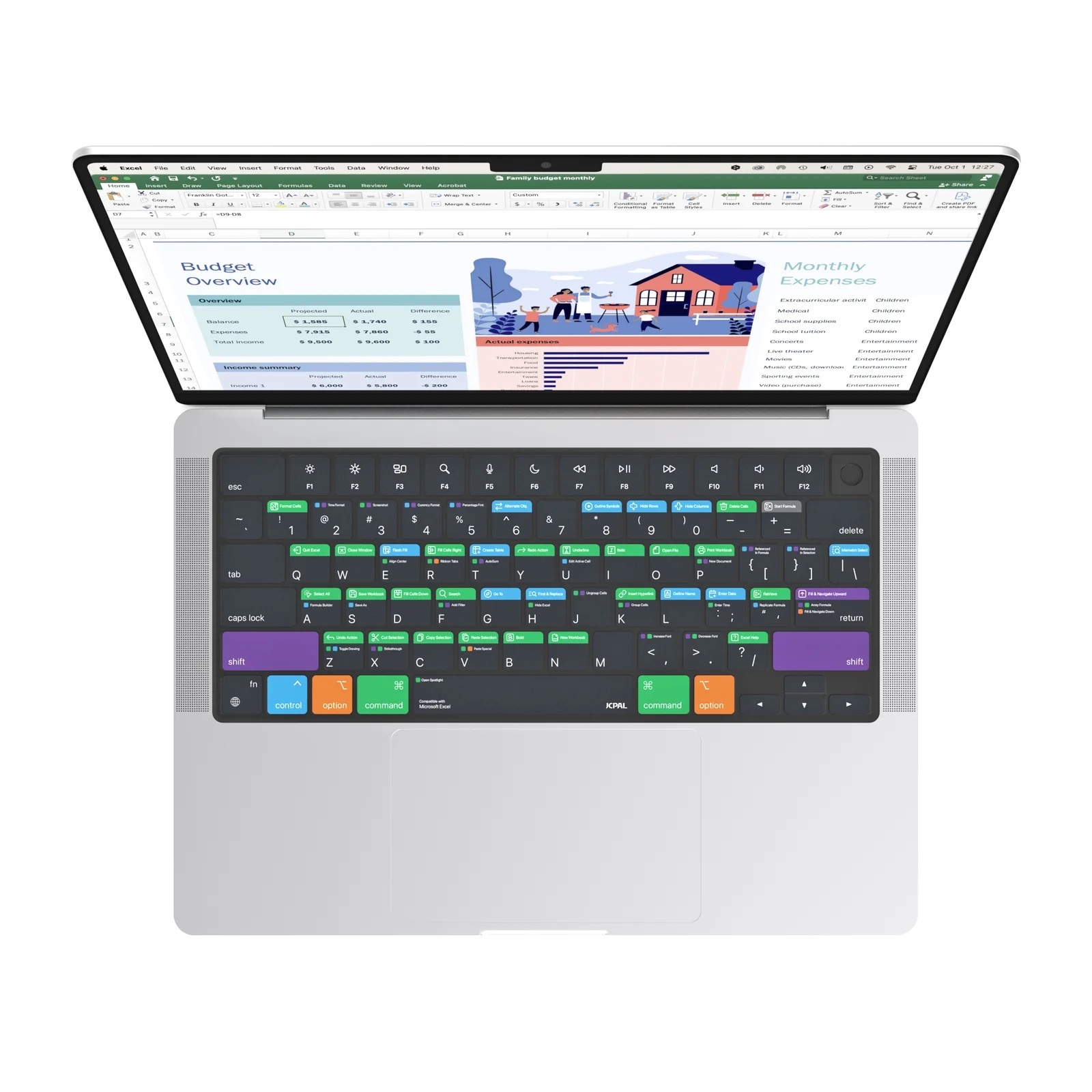 Zdjęcie do “JCPal Verskin EXCEL with EU Layout JCPAL - nakładka na klawiaturę MB14Pro/13/15/16/Air”.