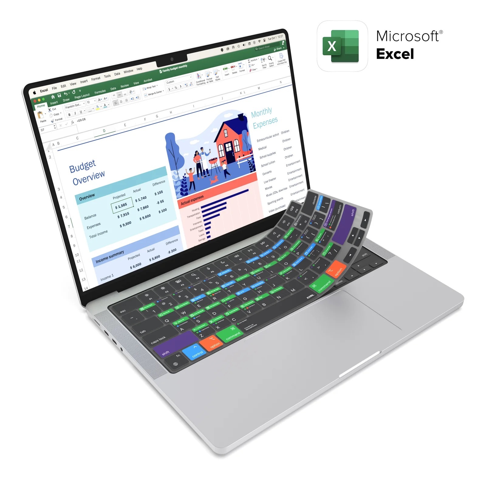 Zdjęcie do “JCPal Verskin EXCEL with EU Layout JCPAL - nakładka na klawiaturę MB14Pro/13/15/16/Air”.