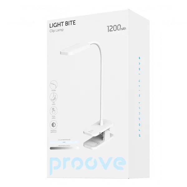 Zdjęcie do “Proove Light Bite LED 1200mAh 5W biały - lampka biurkowa”.