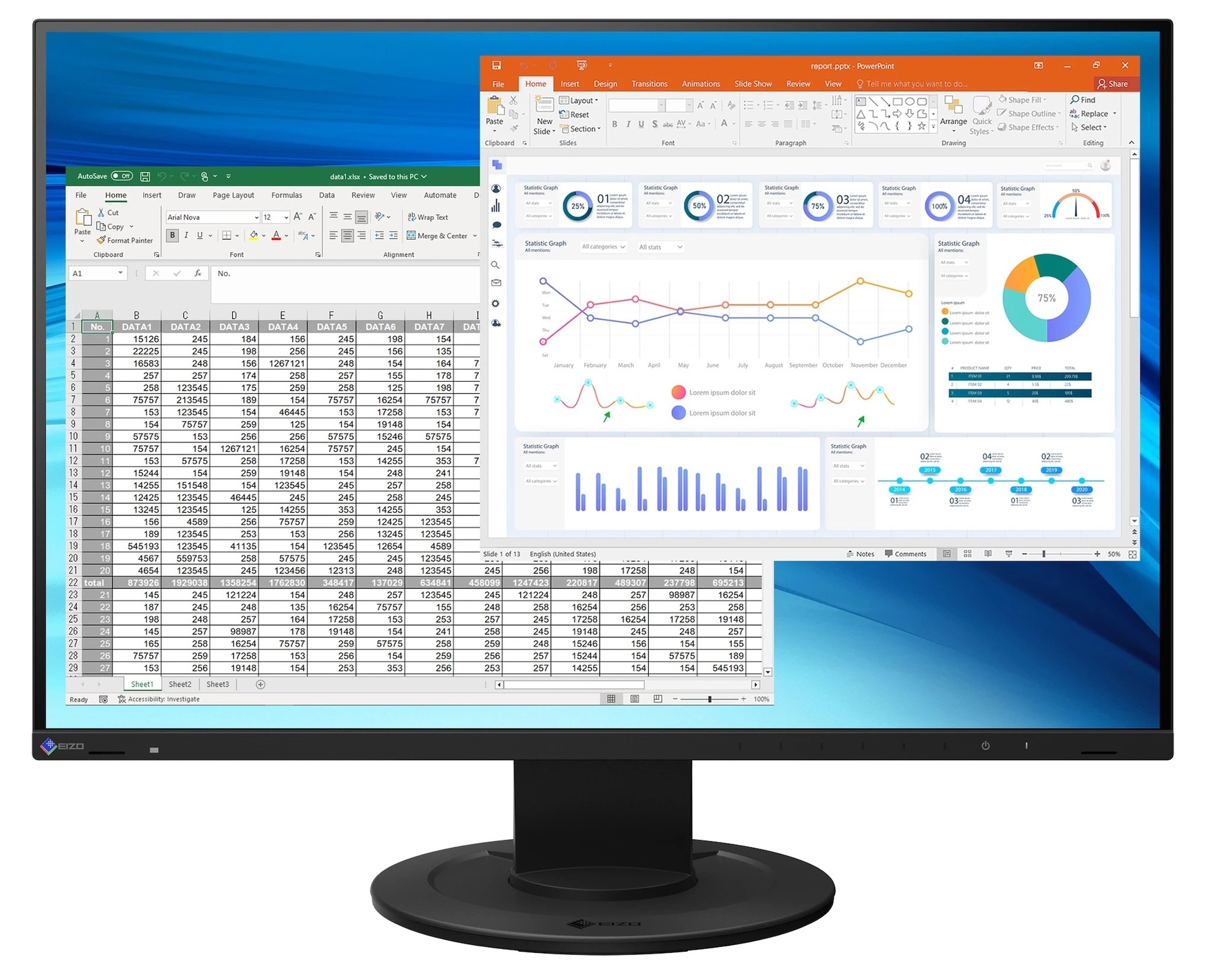 Zdjęcie do “EIZO FlexScan EV2410R-BK - monitor 24,1" 1920 x 1200, (czarny)”.