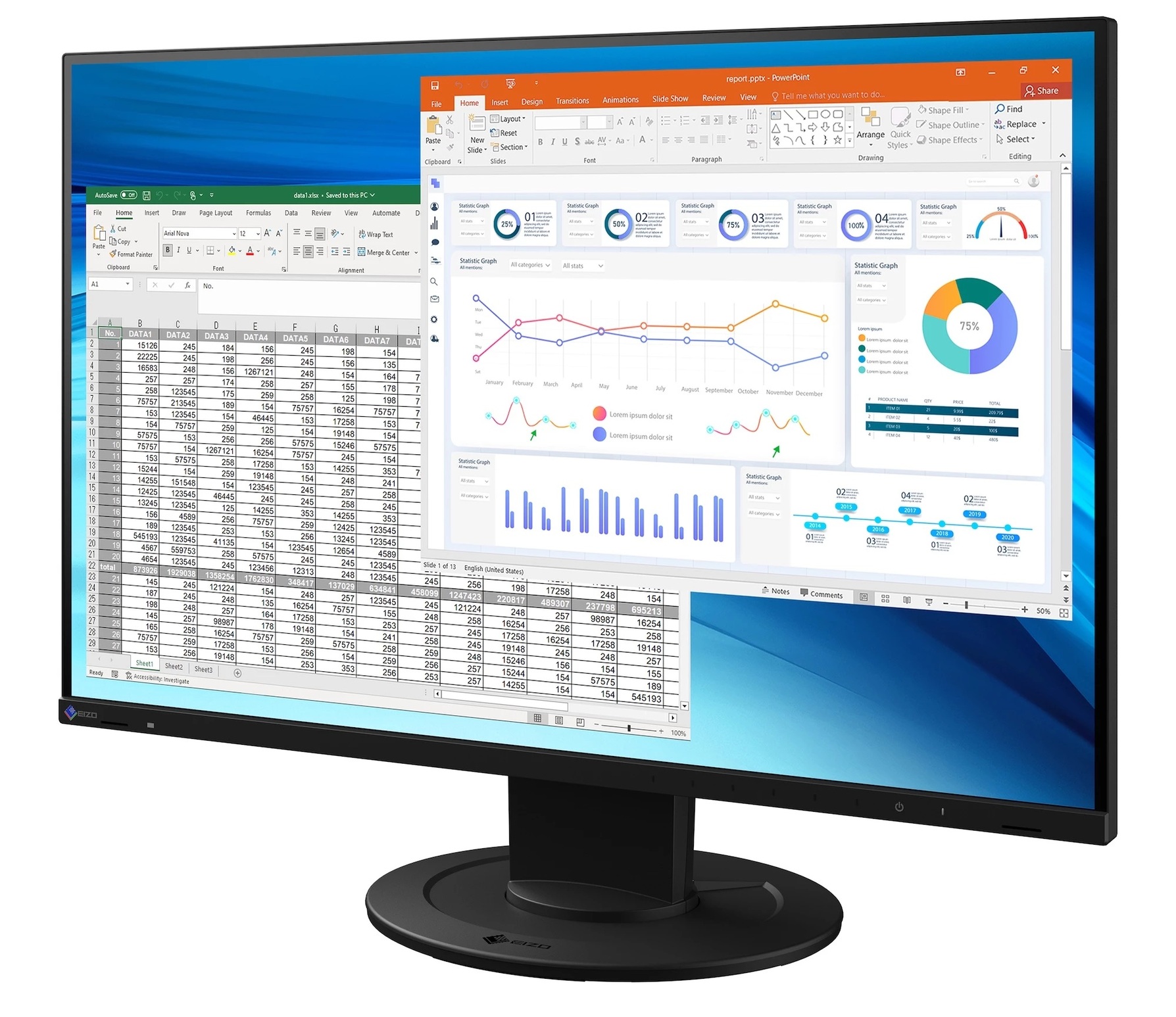 Zdjęcie do “EIZO FlexScan EV2410R-BK - monitor 24,1" 1920 x 1200, (czarny)”.