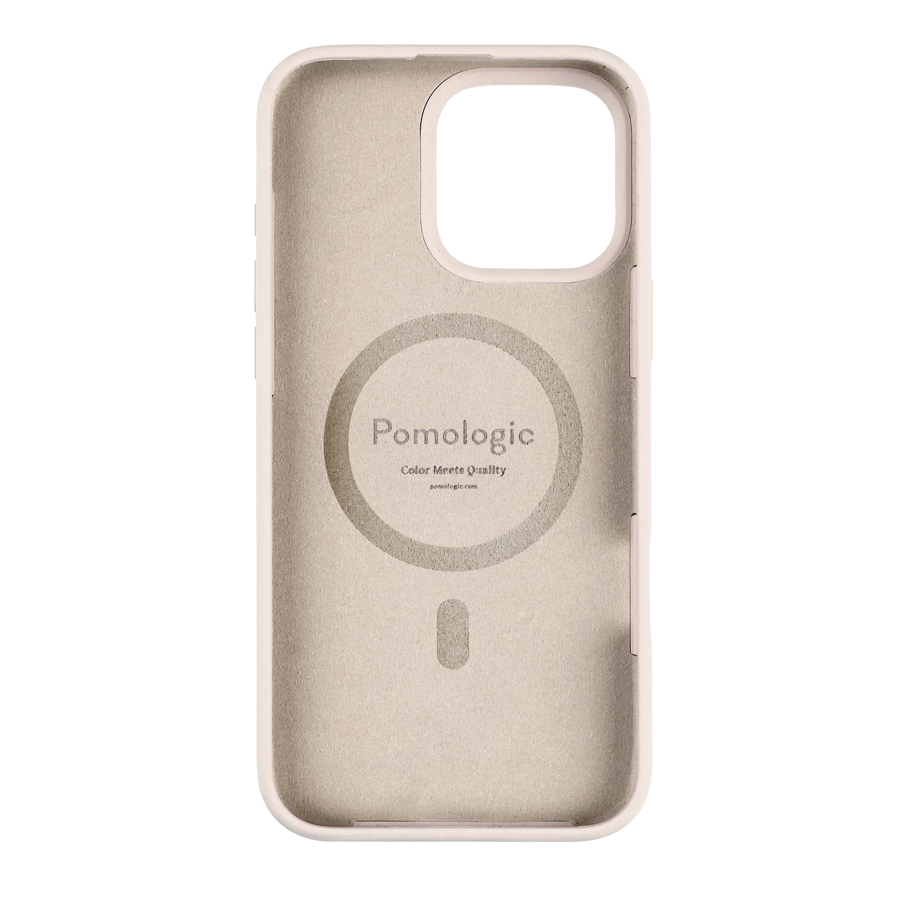 Zdjęcie do “Pomologic CoverCase Silicone Magsafe Beżowy - etiu iPhone 16 Pro Max”.