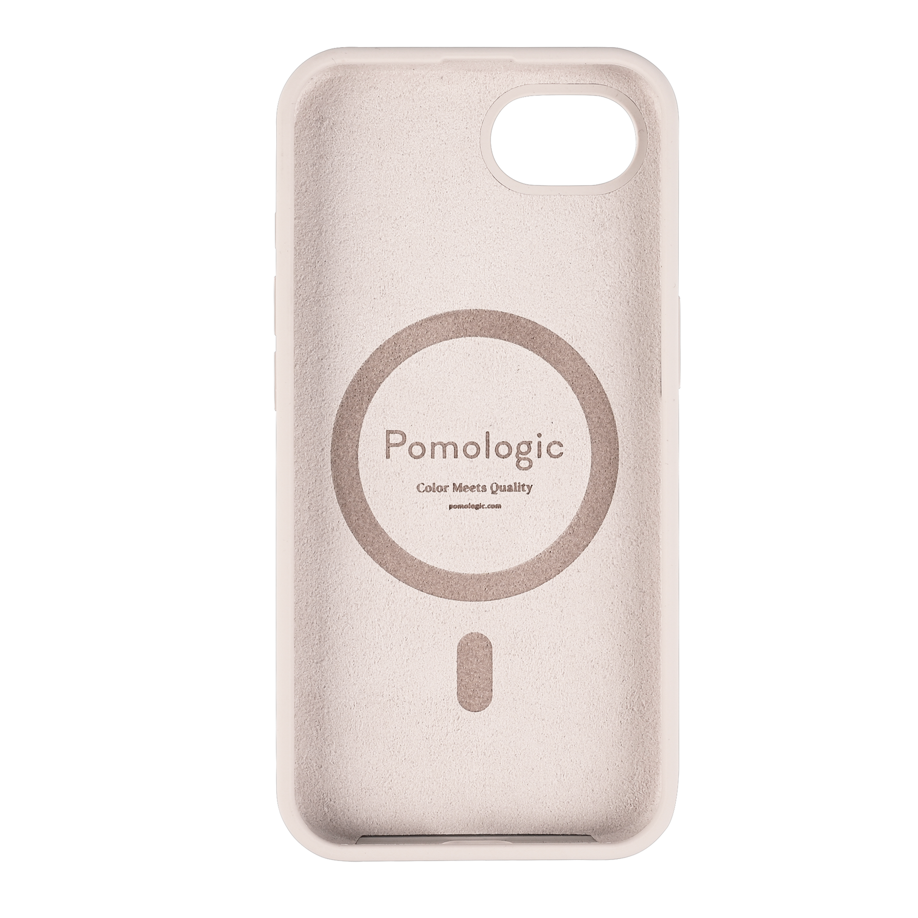 Zdjęcie do “Pomologic CoverCase Silicone Magsafe Beżowy - etiu iPhone 16e”.