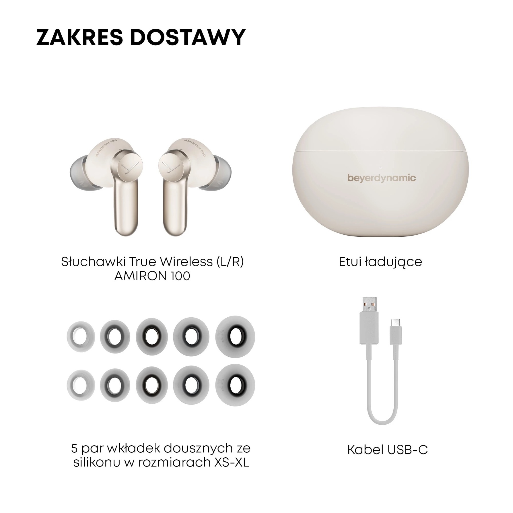 Zdjęcie do “Beyerdynamic Amiron 100 kremowe - bezprzewodowe słuchawki douszne”.