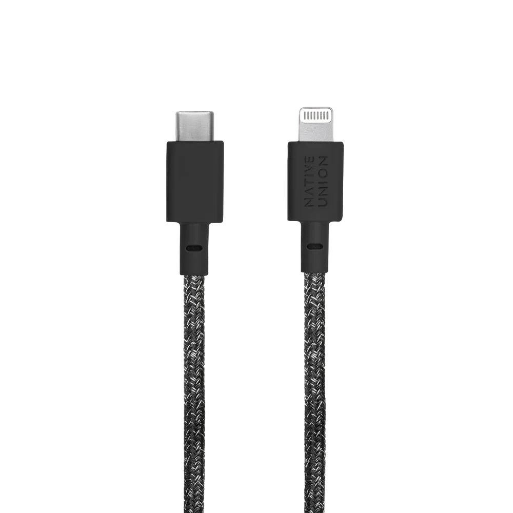 Zdjęcie do “Native Union Belt Cable XL USB-C to Lightning 3m Czarny - kabel USB-C do lightning”.
