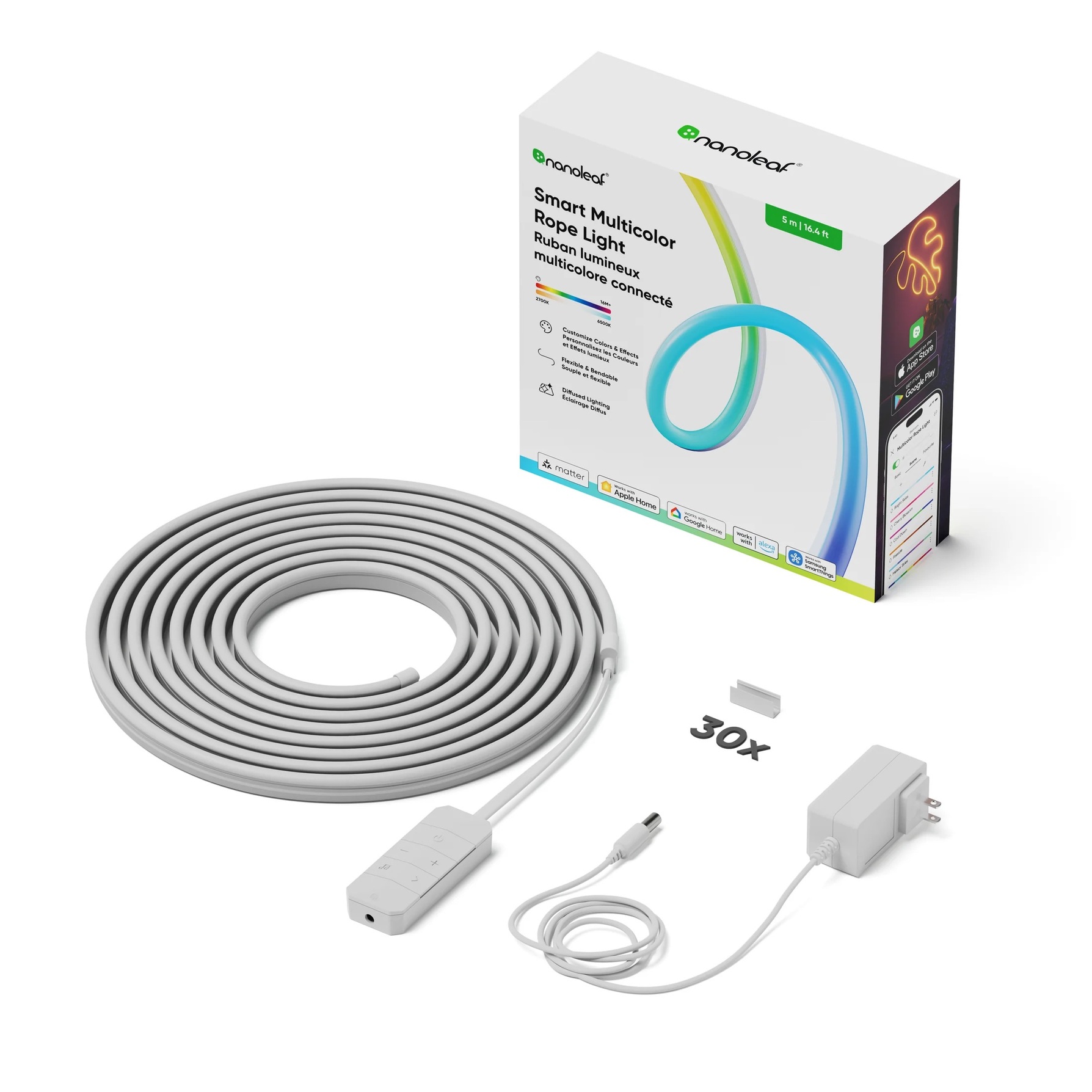 Zdjęcie do “Nanoleaf Smart Multicolour Rope Light - inteligentna listwa LED”.