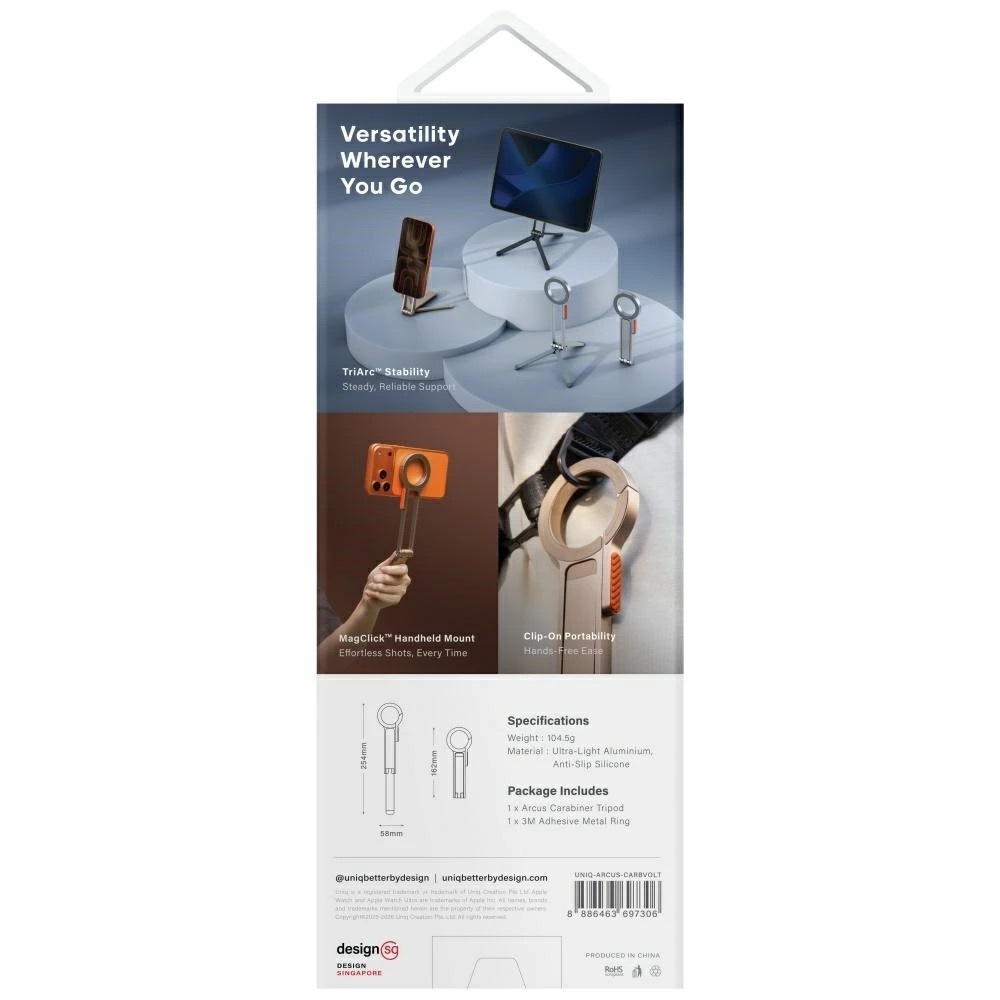 Zdjęcie do “UNIQ Arcus TriPod Stand czarny - Uchwyt magnetyczny”.