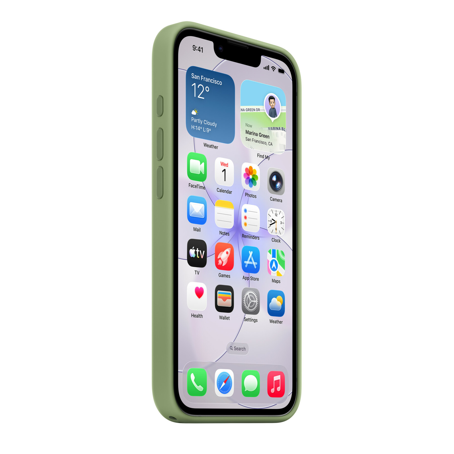 Zdjęcie do “Apple iPhone 17e Silicone Case with MagSafe – Light Moss”.