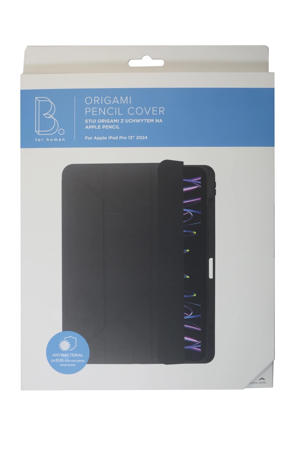 Zdjęcie do “B.Safe Origami Cover + pencil slot czarny - etui iPad Pro 13" 2024 - Produkt otwarty”.