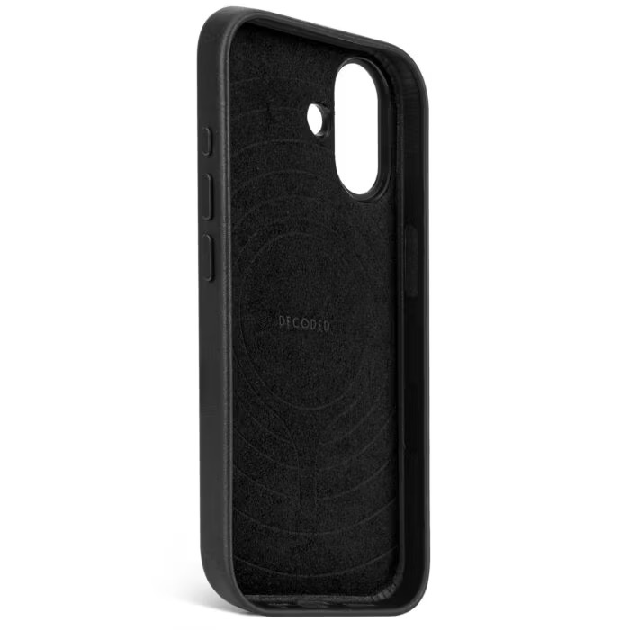 Zdjęcie do “DECODED Leather MagSafe czarny - etui iPhone 17”.