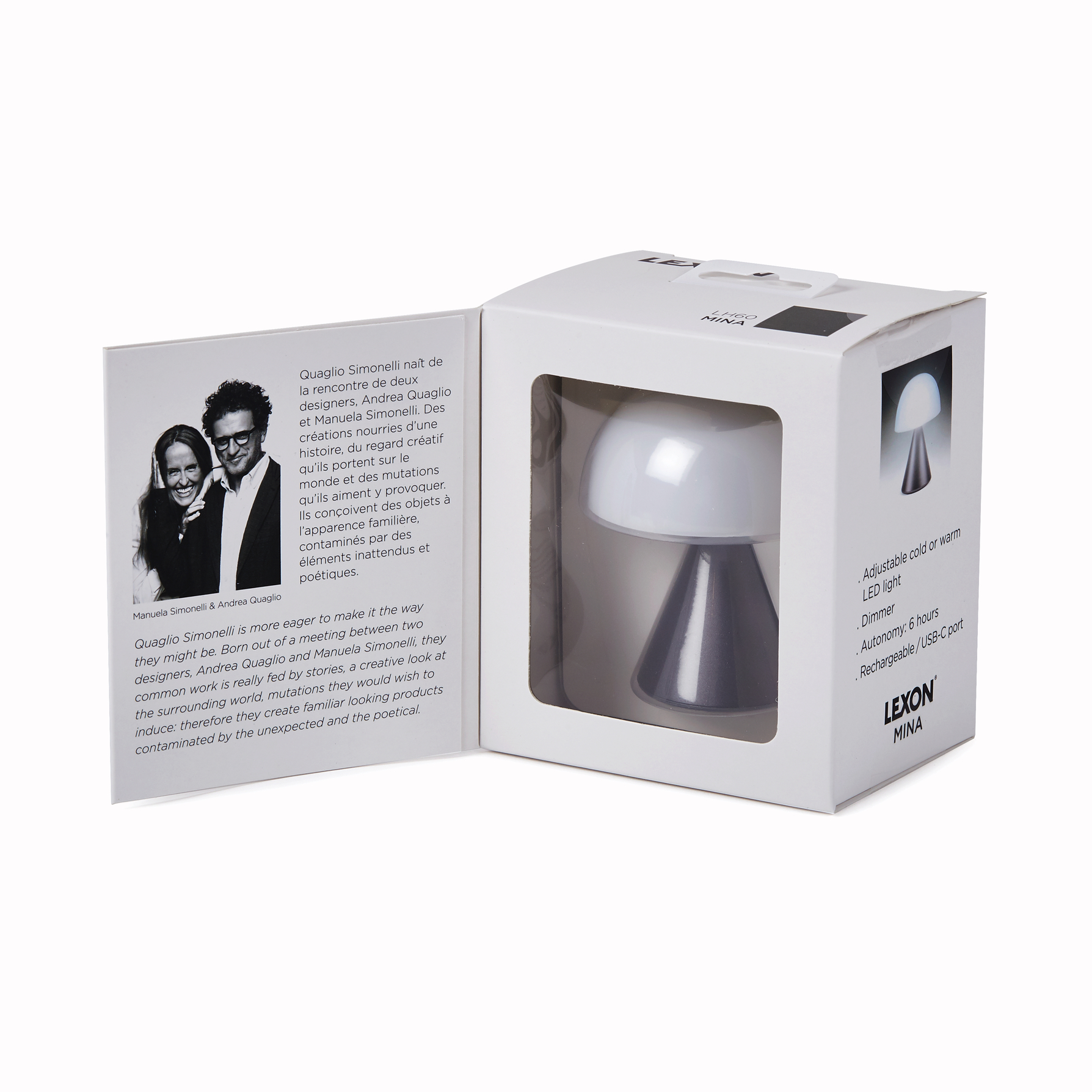 Zdjęcie do “Lexon Mina Mini ciemnoniebieski - lampa LED”.