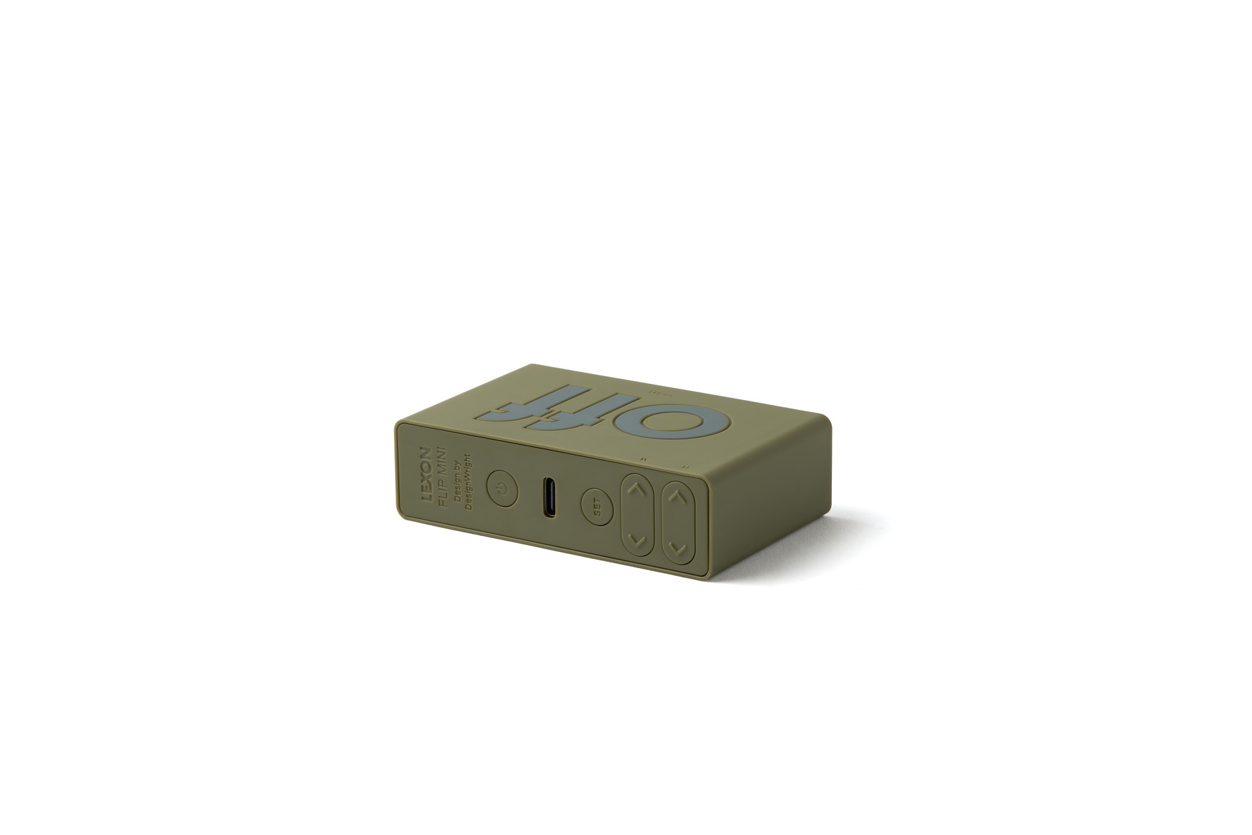 Zdjęcie do “Lexon Flip Mini khaki - budzik”.