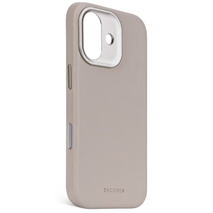 Zdjęcie do “DECODED Leather MagSafe beżowy - etui iPhone 17”.