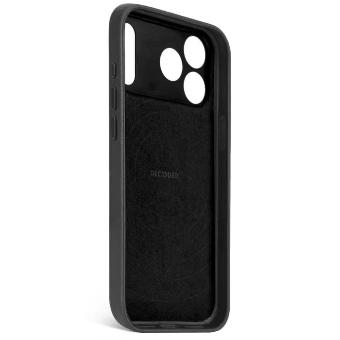 Zdjęcie do “DECODED Leather MagSafe czarny - etui iPhone 17 Pro”.