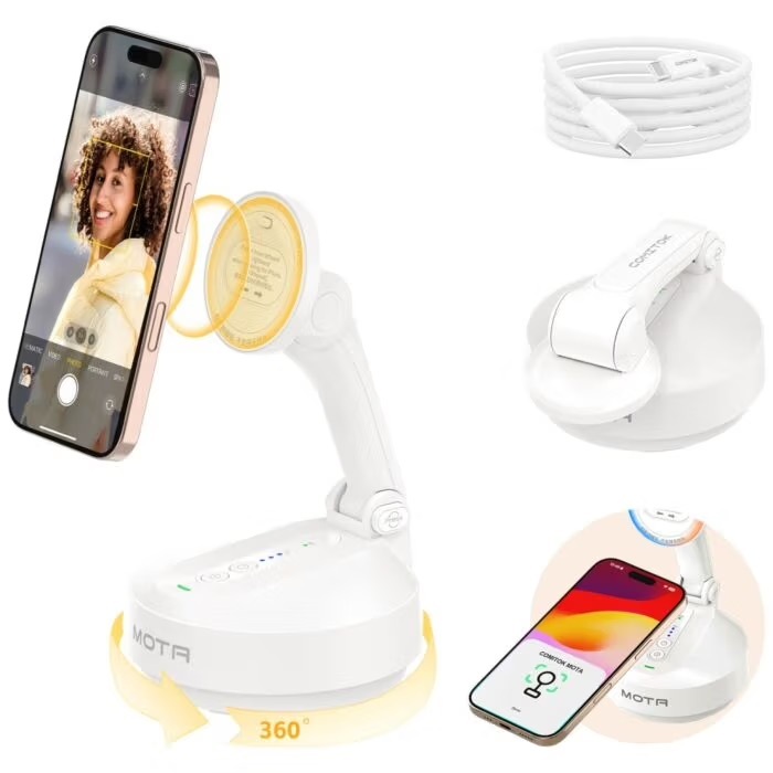 Zdjęcie do “Comitok Mota Magnetic biały - Uchwyt na iPhone”.