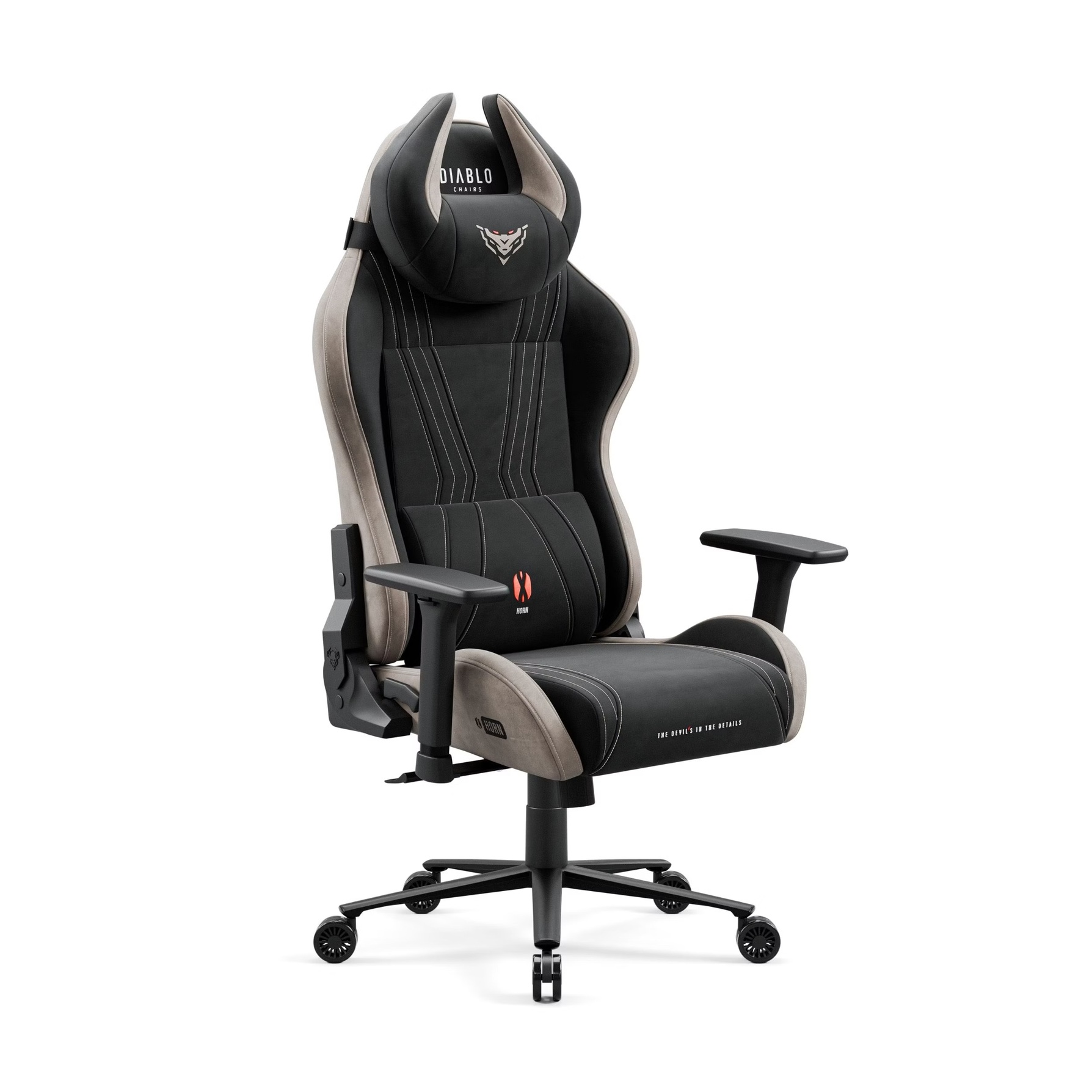 Zdjęcie do “Diablo Chairs X-Horn 2.0 Normal Size czarny-camel - fotel gamingowy”.