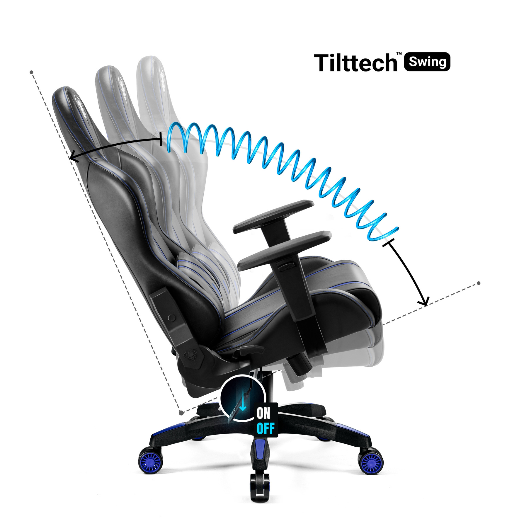 Zdjęcie do “Diablo Chairs X-One 2.0 Normal Size czarno-niebieski - fotel gamingowy”.