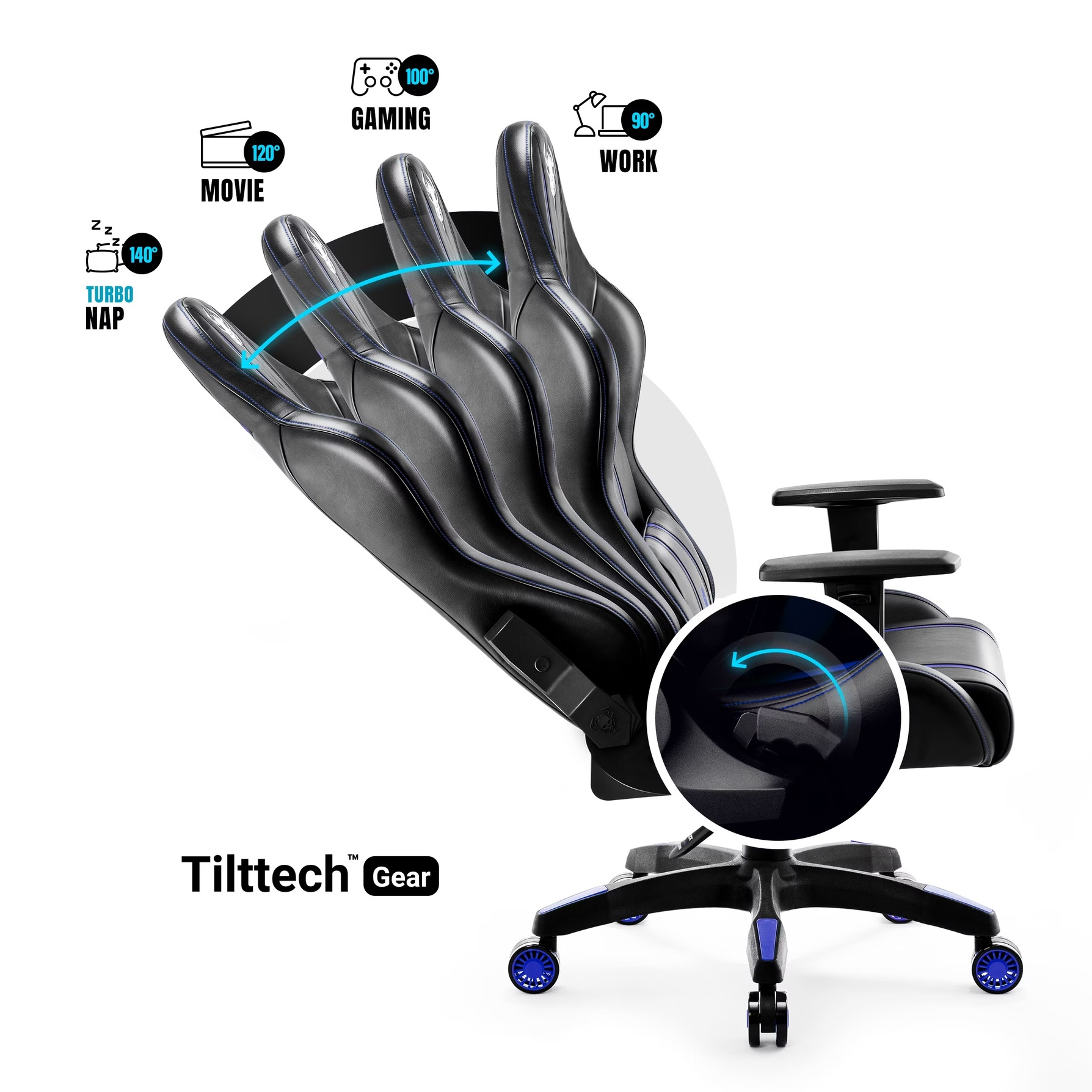 Zdjęcie do “Diablo Chairs X-One 2.0 Normal Size czarno-niebieski - fotel gamingowy”.