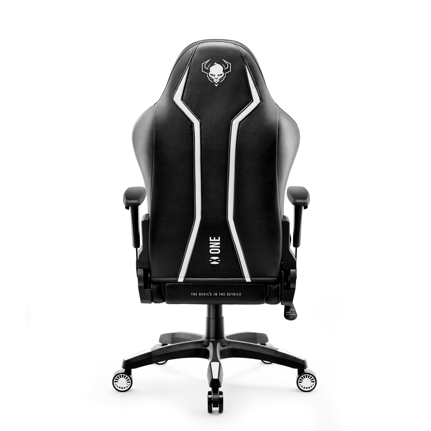 Zdjęcie do “Diablo Chairs X-One 2.0 Normal Size czarno-biały - fotel gamingowy”.